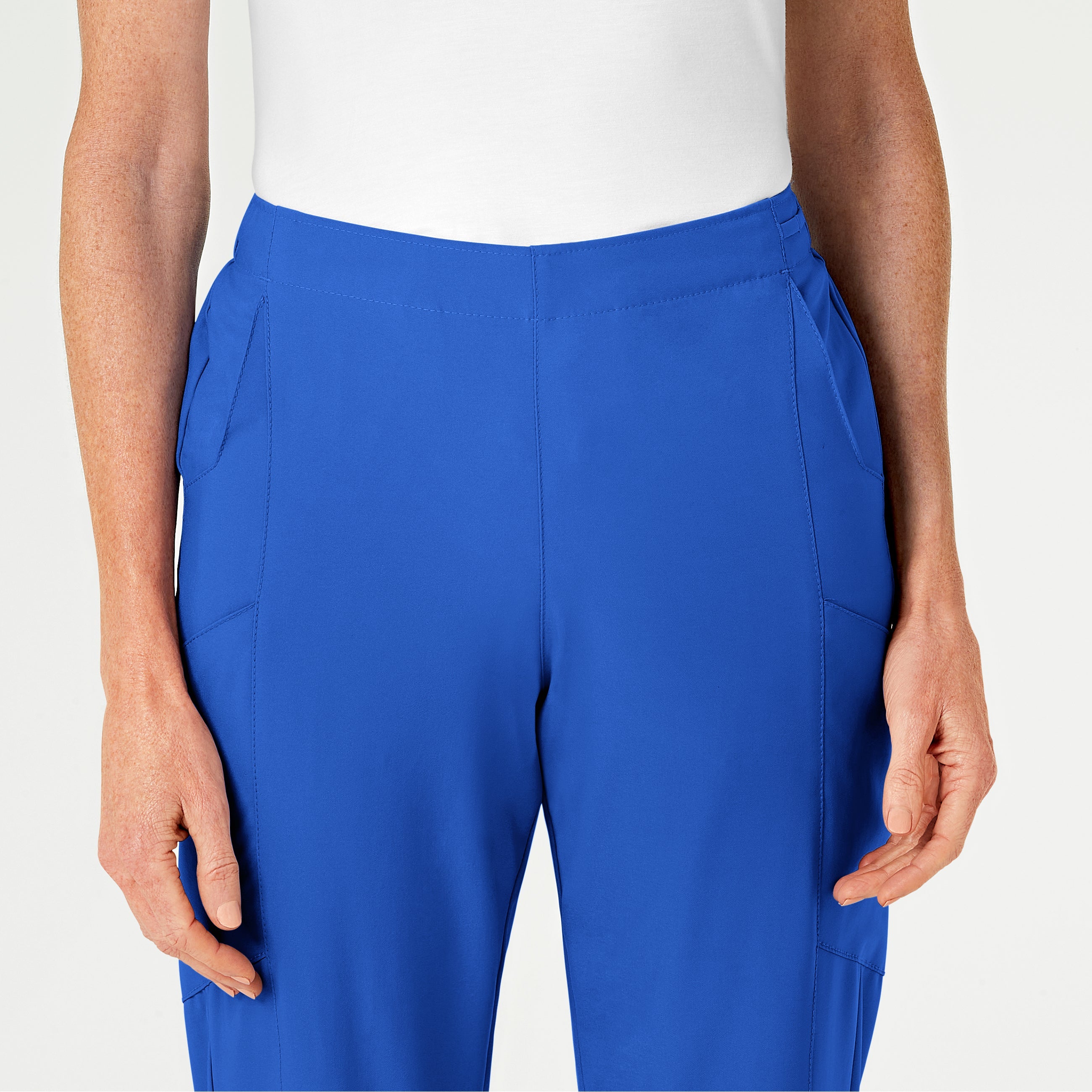 W123 5155 Flat Front Cargo Scrub Pants Royal