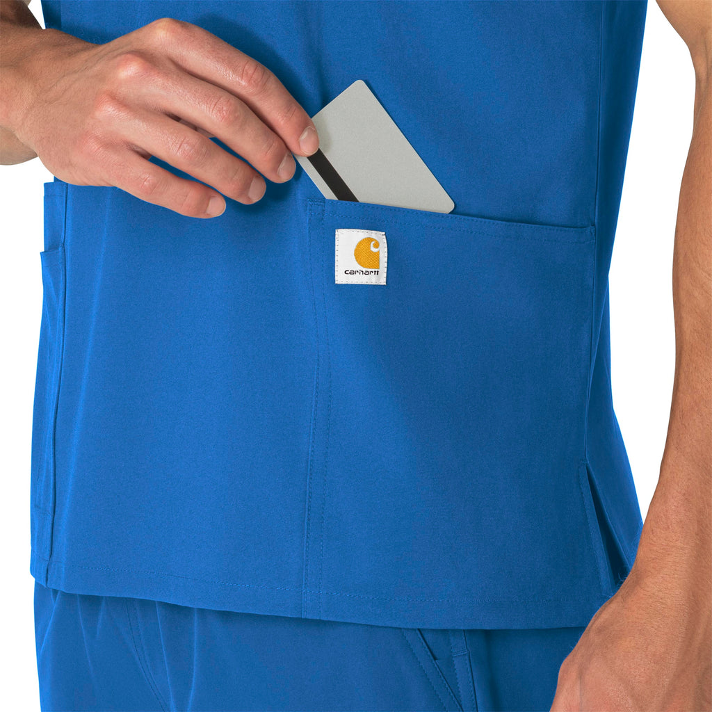 Force Essentials C15013 Unisex V-Neck 6-Pocket Scrub Top Royal