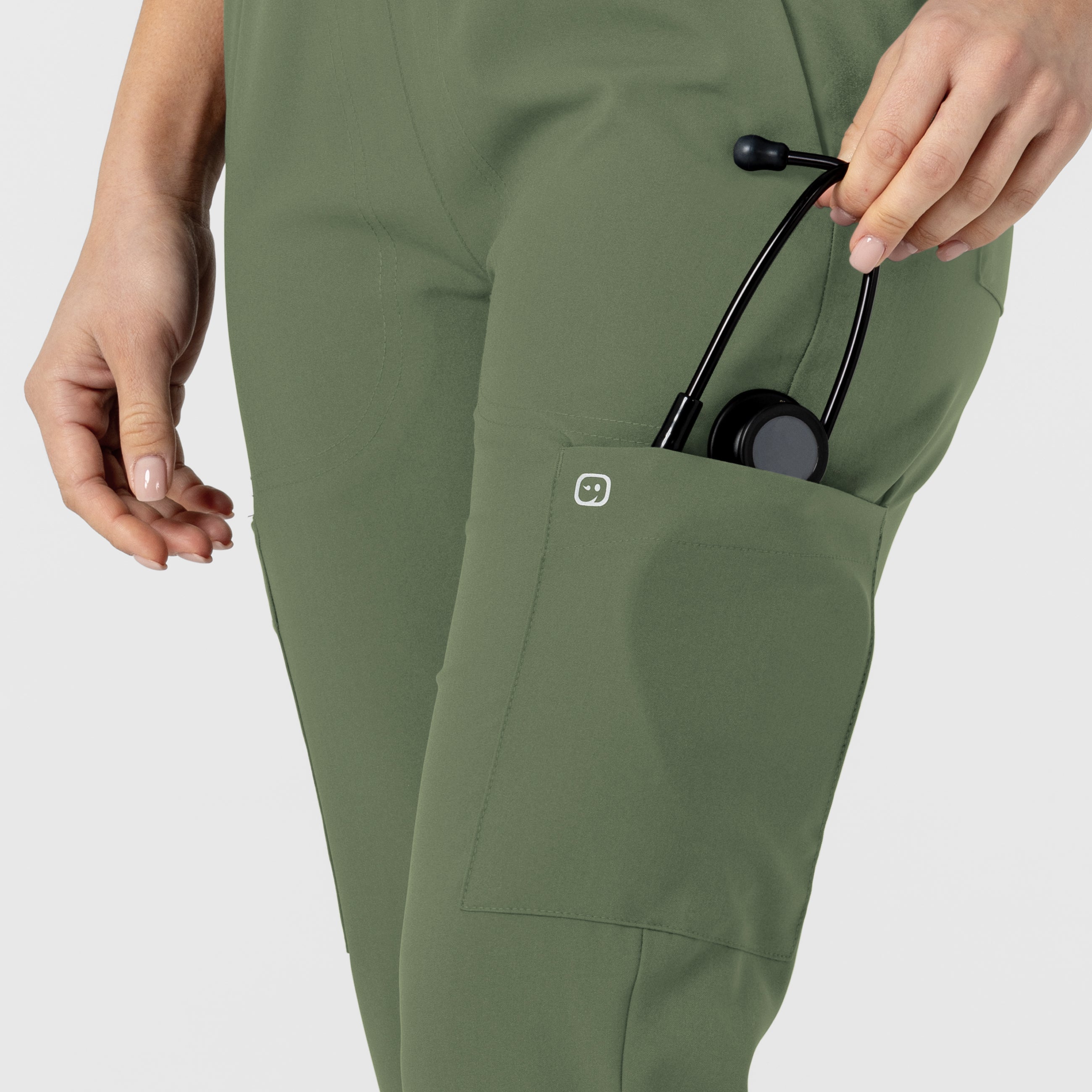 W123 5045 Flex-n-Reach Track Scrub Pants Olive