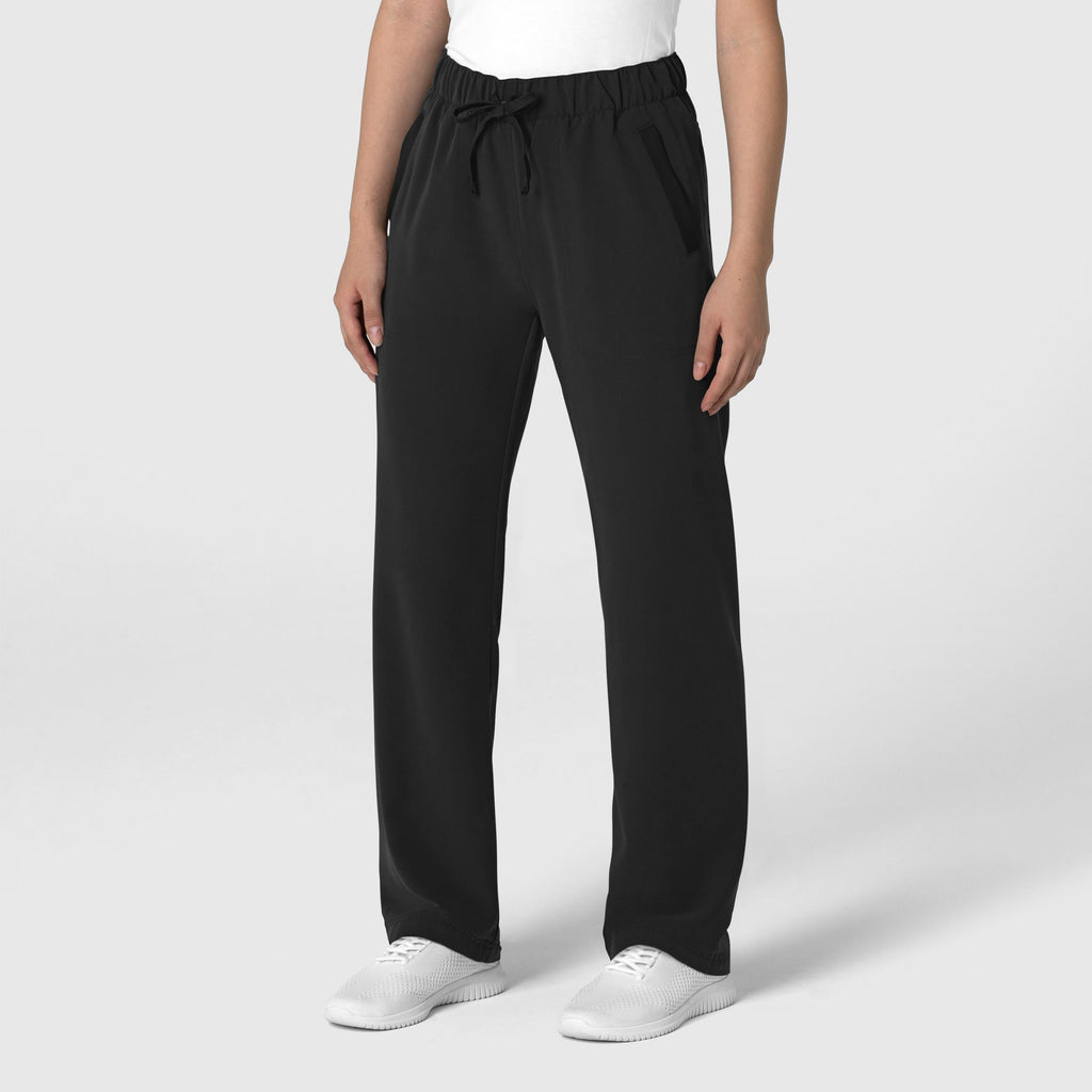 Nova 5232 Stovepipe High-Low Hem Scrub Pants Black