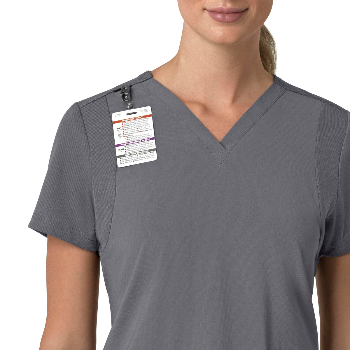 Panel Uniform Part Force Cross-Flex C13210 Flex Panel V-Neck Scrub Top Pewter – Affordable ...