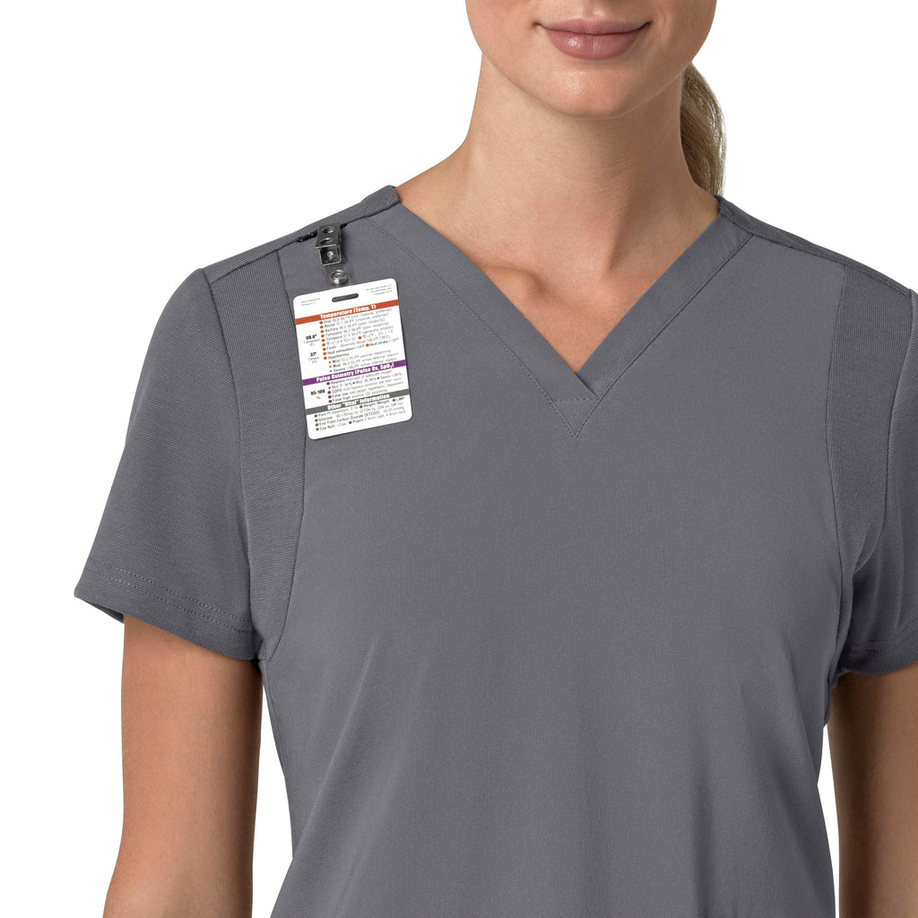Force Cross-Flex C13210 Flex Panel V-Neck Scrub Top Pewter