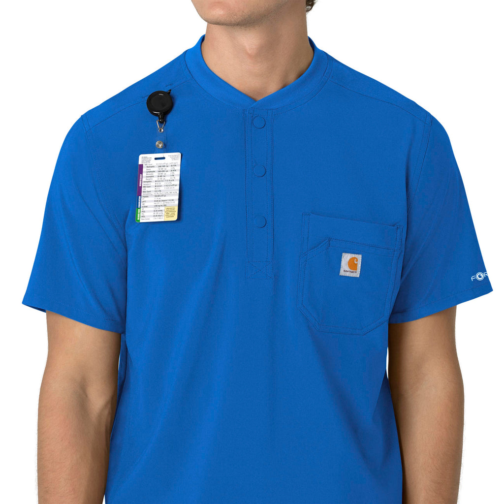 Force Cross-Flex C16310 Men's Henley Scrub Top Royal