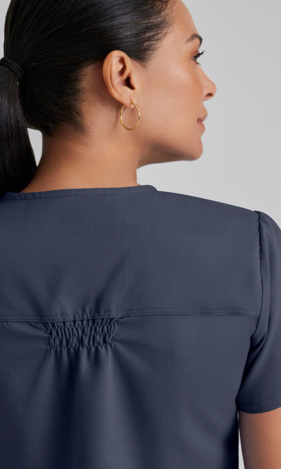 Grey's Anatomy 71166 Aubrey Scrub Top Steel