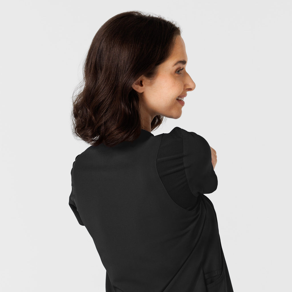 Nova 6432 Flex-n-Reach V-Neck Scrub Top Black