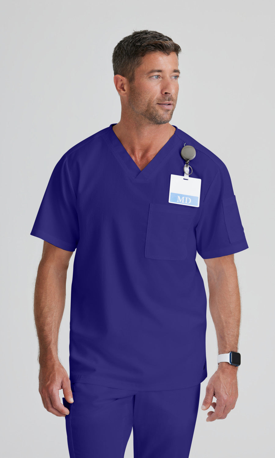 Grey's Anatomy Classic GRT091 Evan Scrub Top Purple Rain