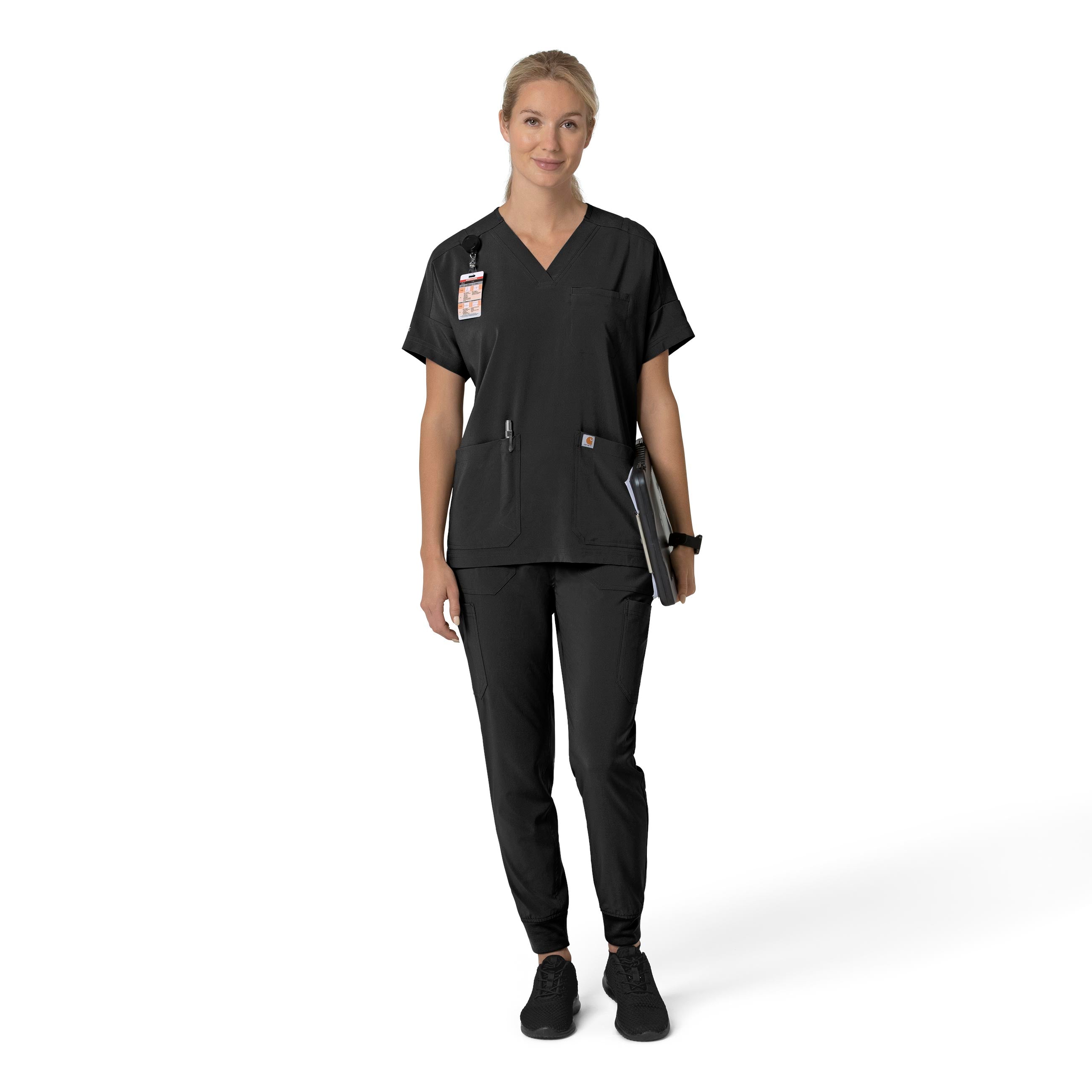 Force Cross-Flex C53110 Cargo Jogger Scrub Pants Black
