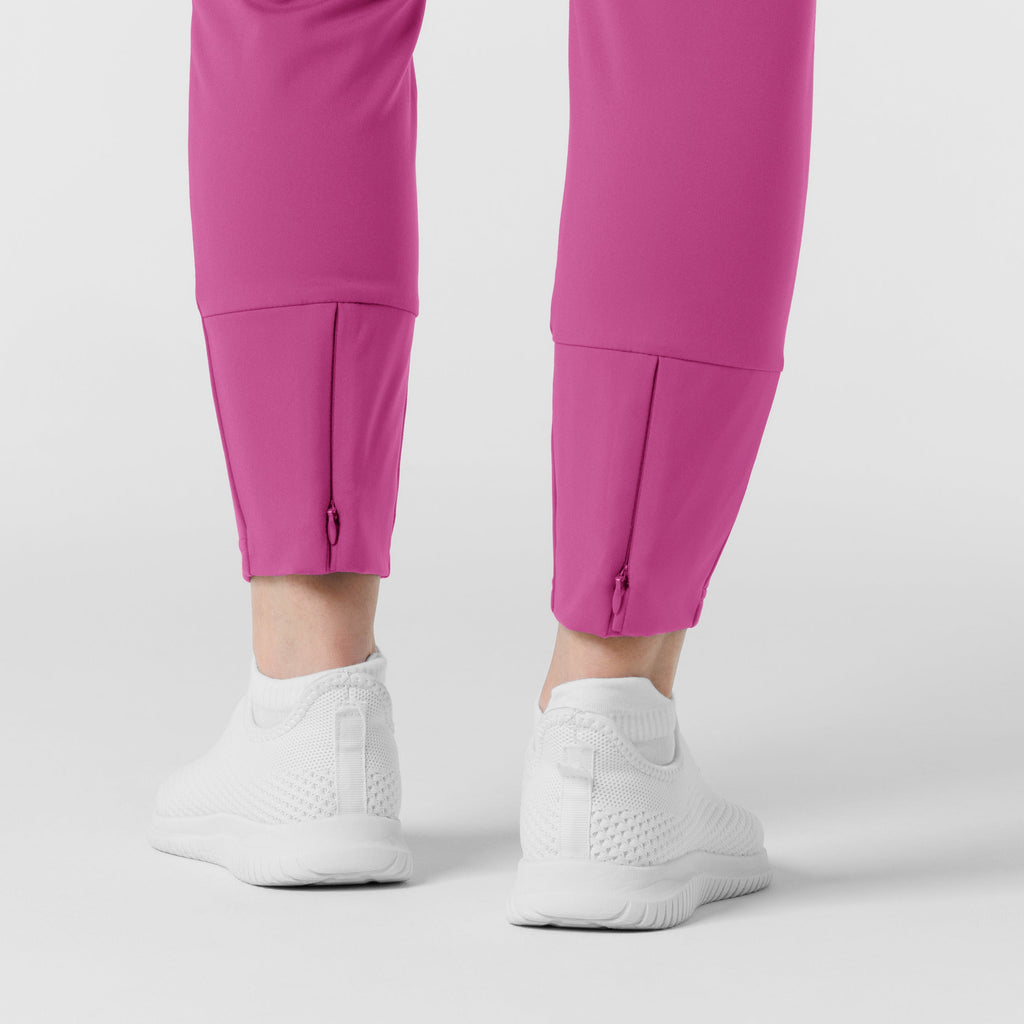 RENEW 5259 Knit Track Scrub Pants Raspberry