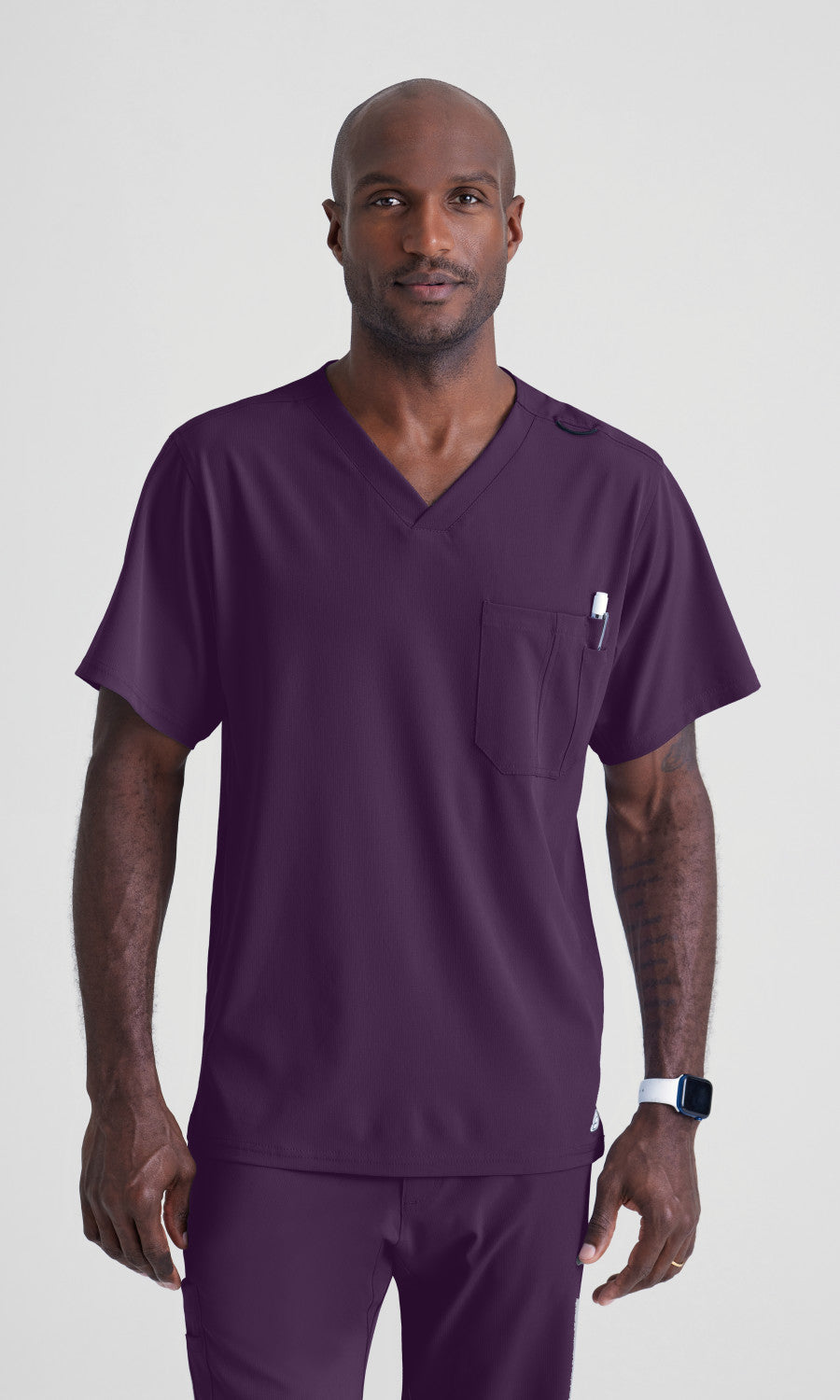 Skechers SK0112 Structure Scrub Top Eggplant