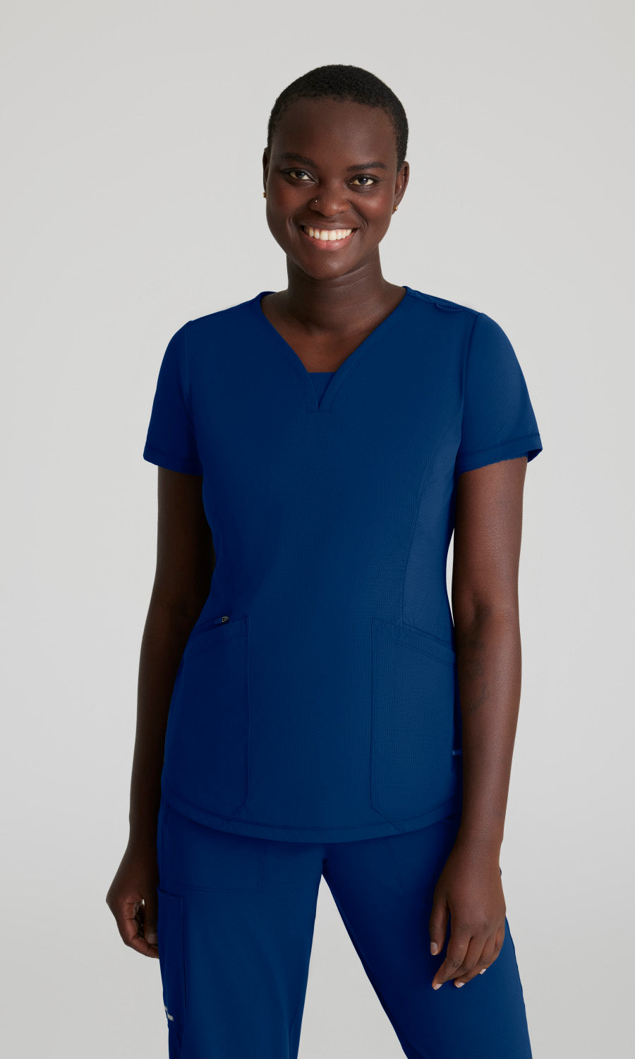 Skechers Slip-Ins Knits SKT220 Serene Knit Scrub Top Navy