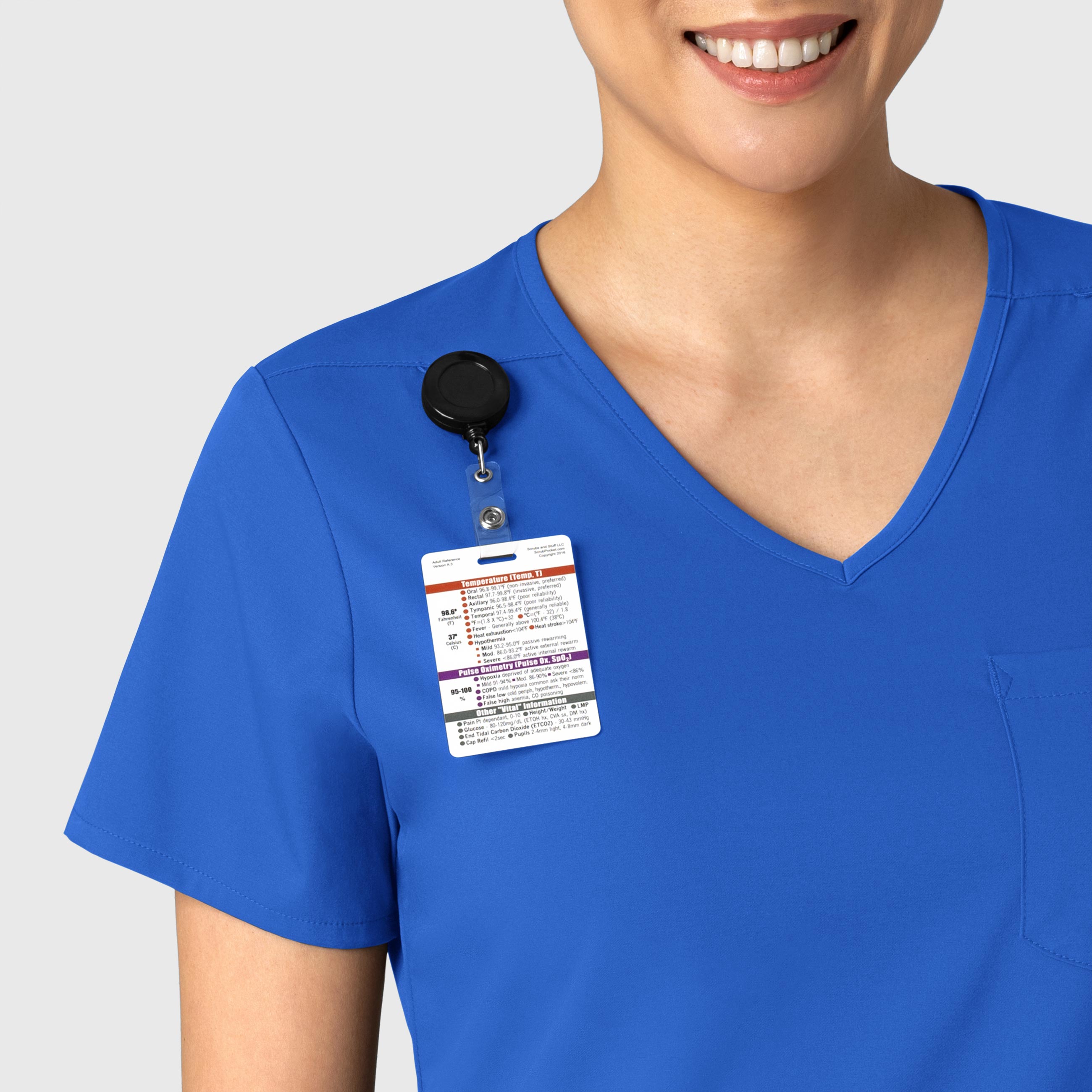 Boundless 6151 Tuck-In Scrub Top Royal