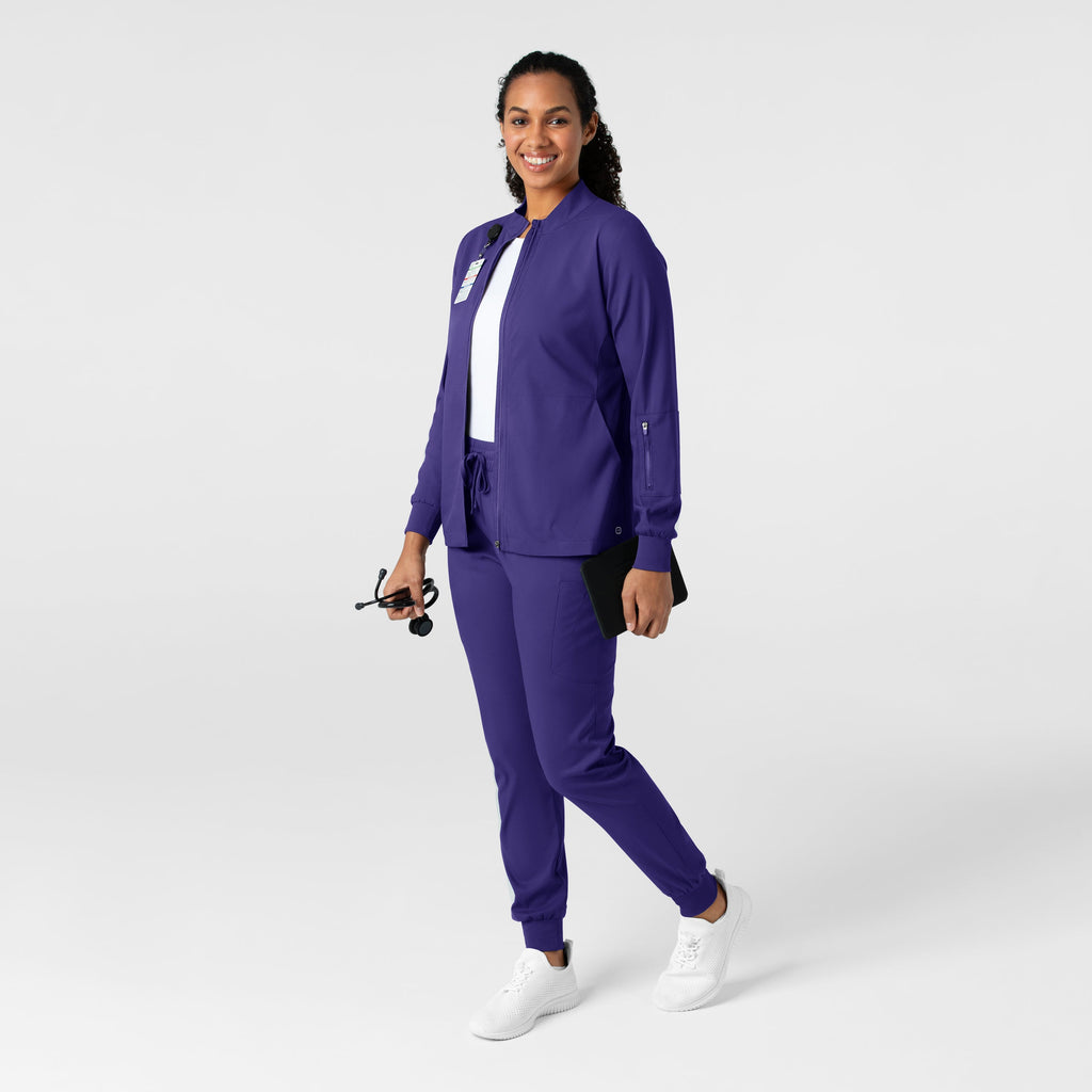Boundless 8151 Warm Up Scrub Jacket Grape