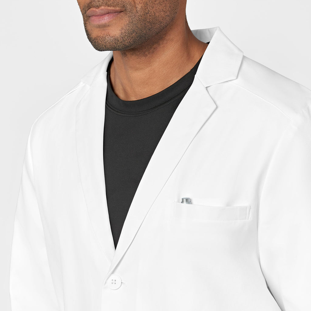 Slate 7172 Men's 34 Inch Doctors Coat White