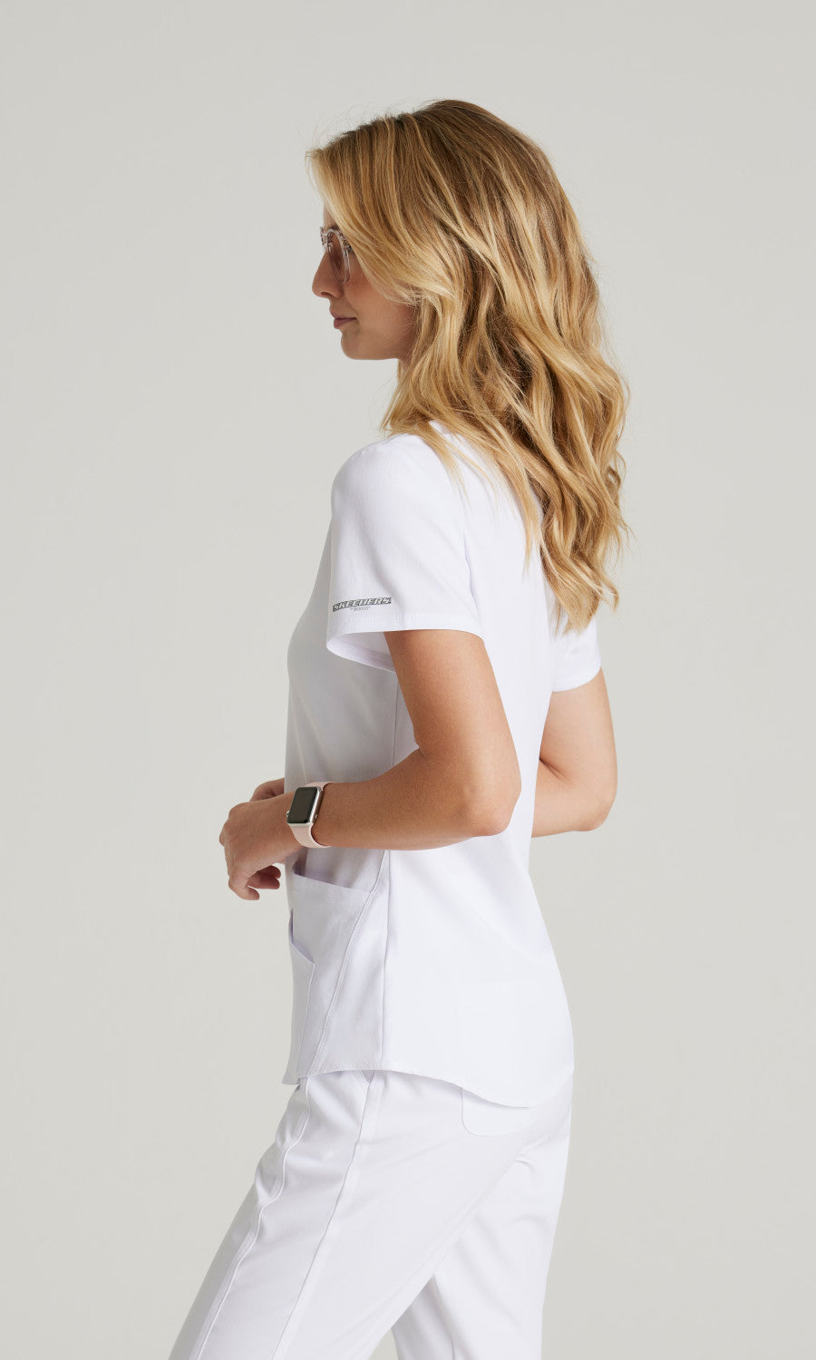 Skechers SK101 Breeze Scrub Top White