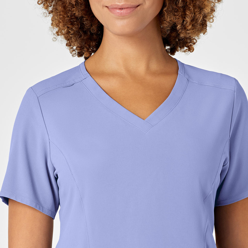 RENEW 6134 V-Neck Scrub Top Ceil Blue