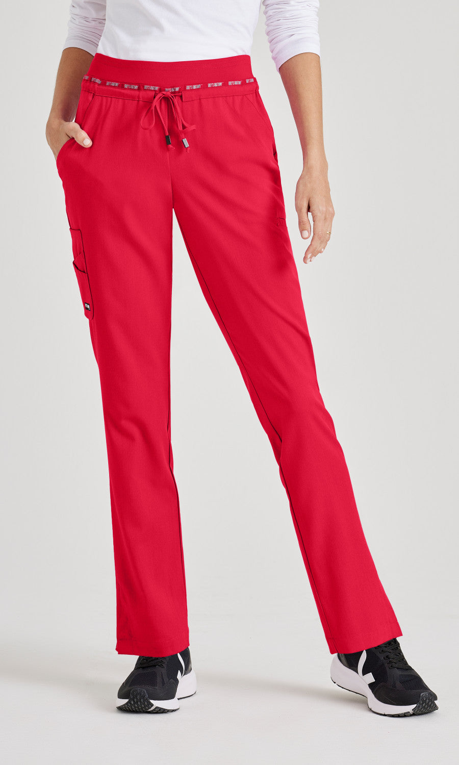 Grey's Anatomy Stretch GRSP526 Serena Scrub Pants Scarlet Red