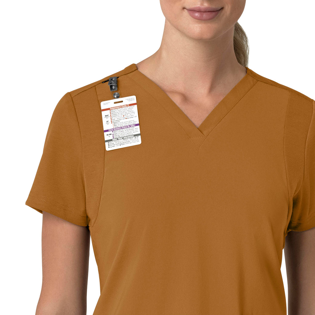 Force Cross-Flex C13210 Flex Panel V-Neck Scrub Top Fox Brown