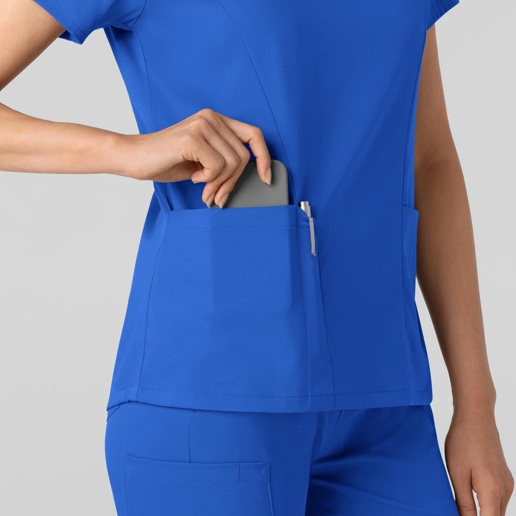 Boundless 6251 2-Pocket V-Neck Scrub Top Royal
