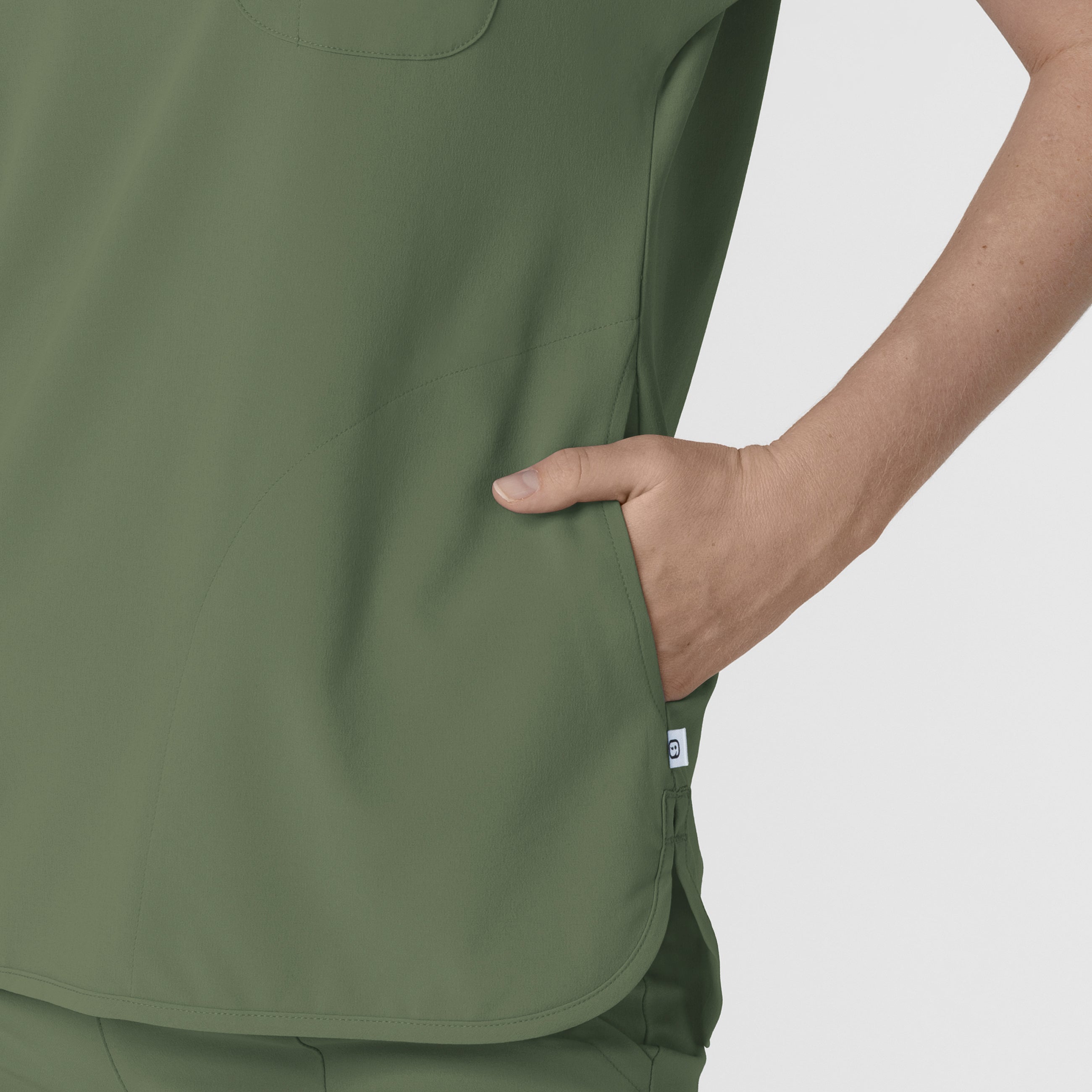 RENEW 6634 Dolman Scrub Top Olive
