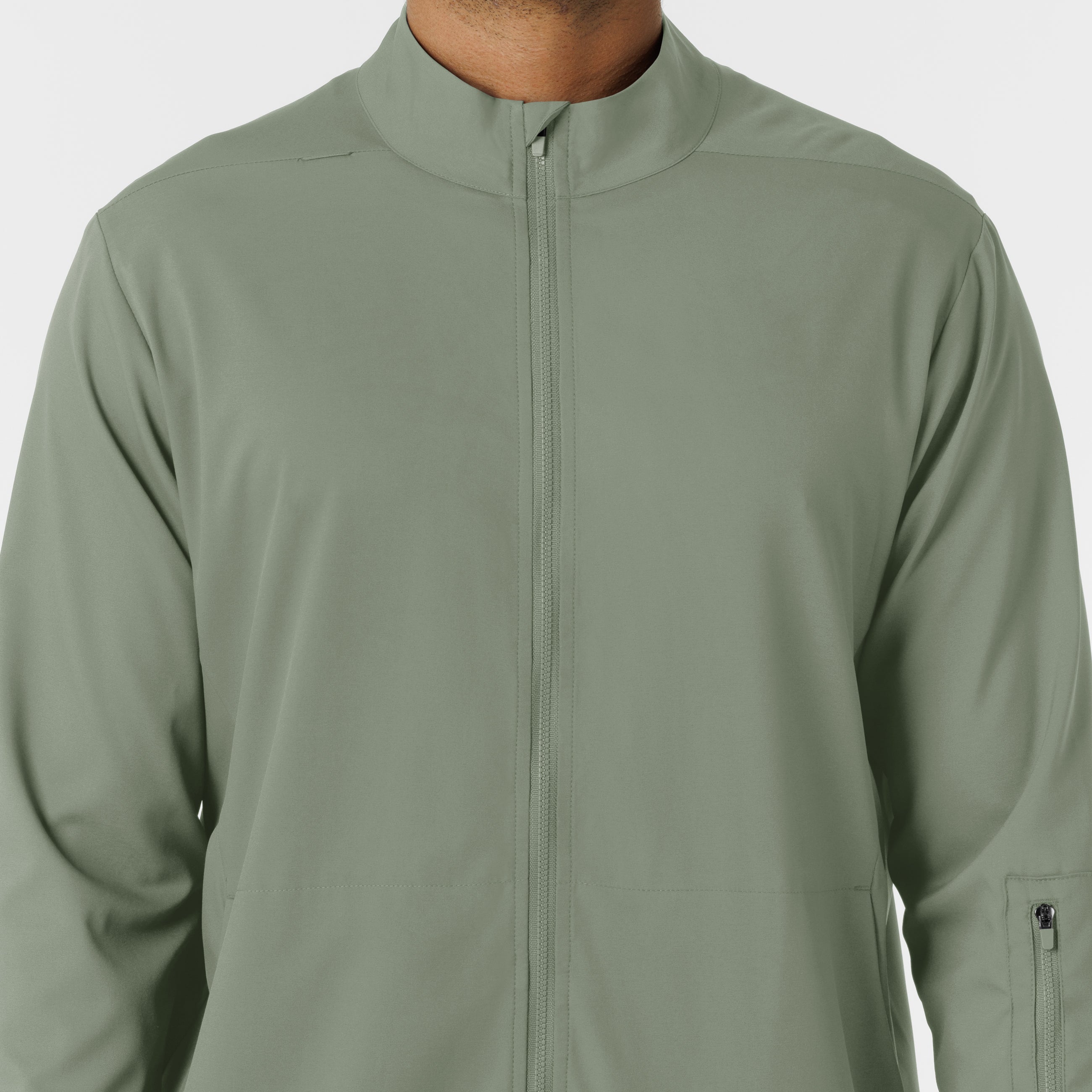 Boundless 8351 Men's Warm Up Scrub Jacket Sage