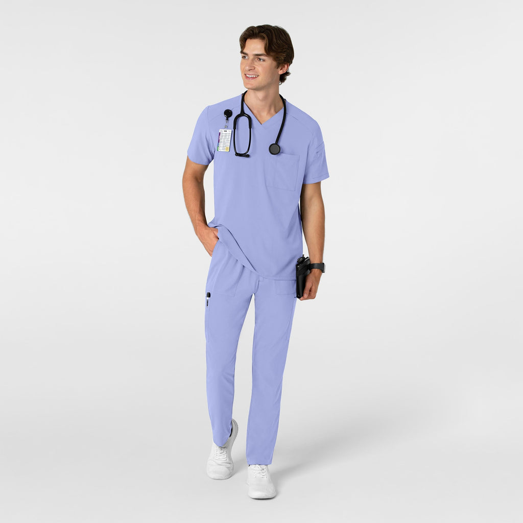 RENEW 5834 Men's Tapered Scrub Pants Ceil Blue