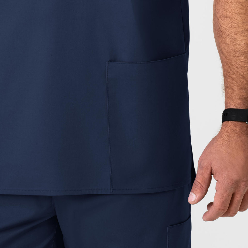 WonderWORK 103 Men's V-Neck Scrub Top Navy
