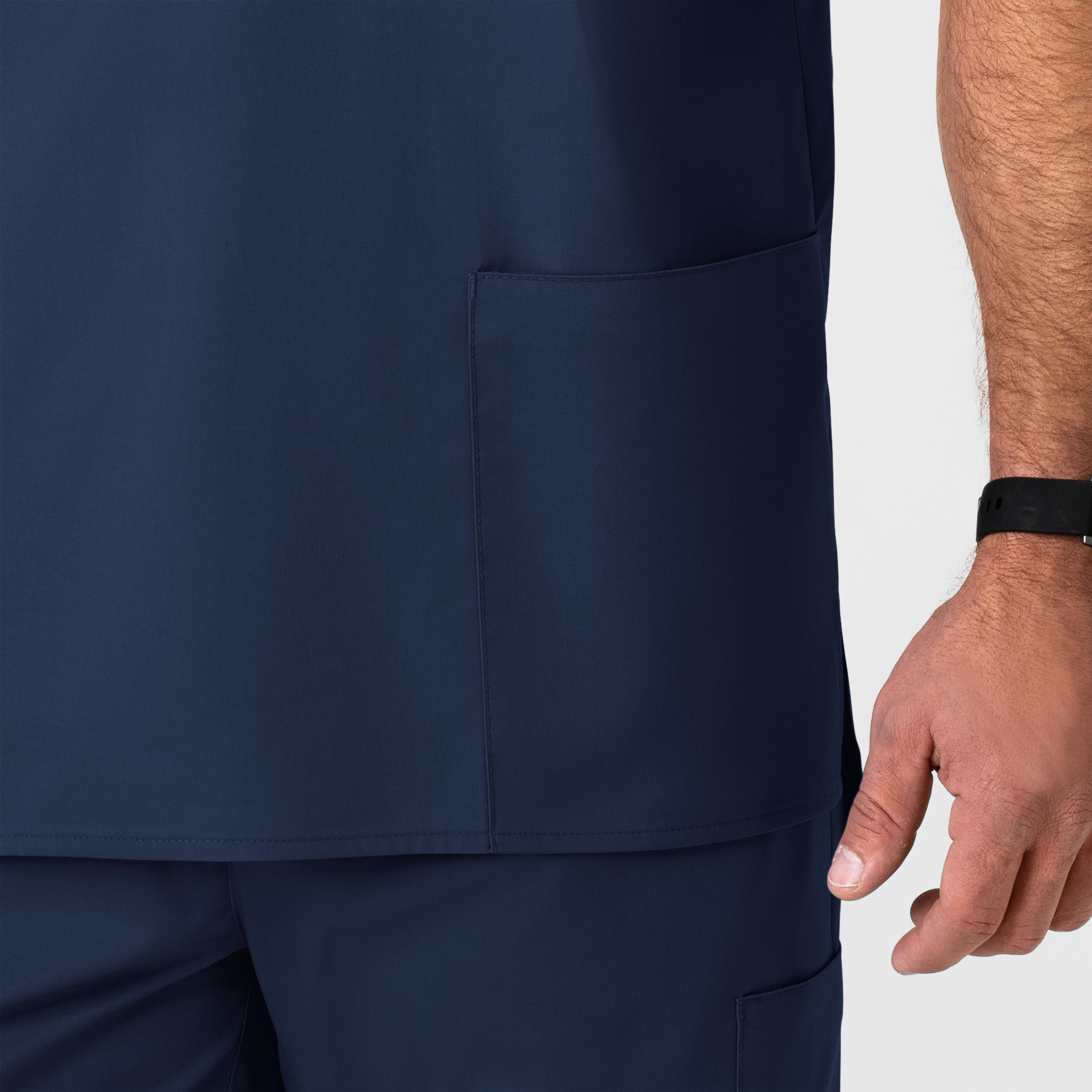WonderWORK 103 Men's V-Neck Scrub Top Navy