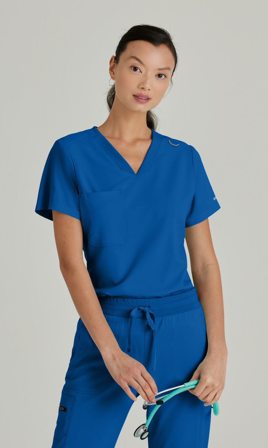 Grey's Anatomy Stretch GVST028 Bree Scrub Top New Royal