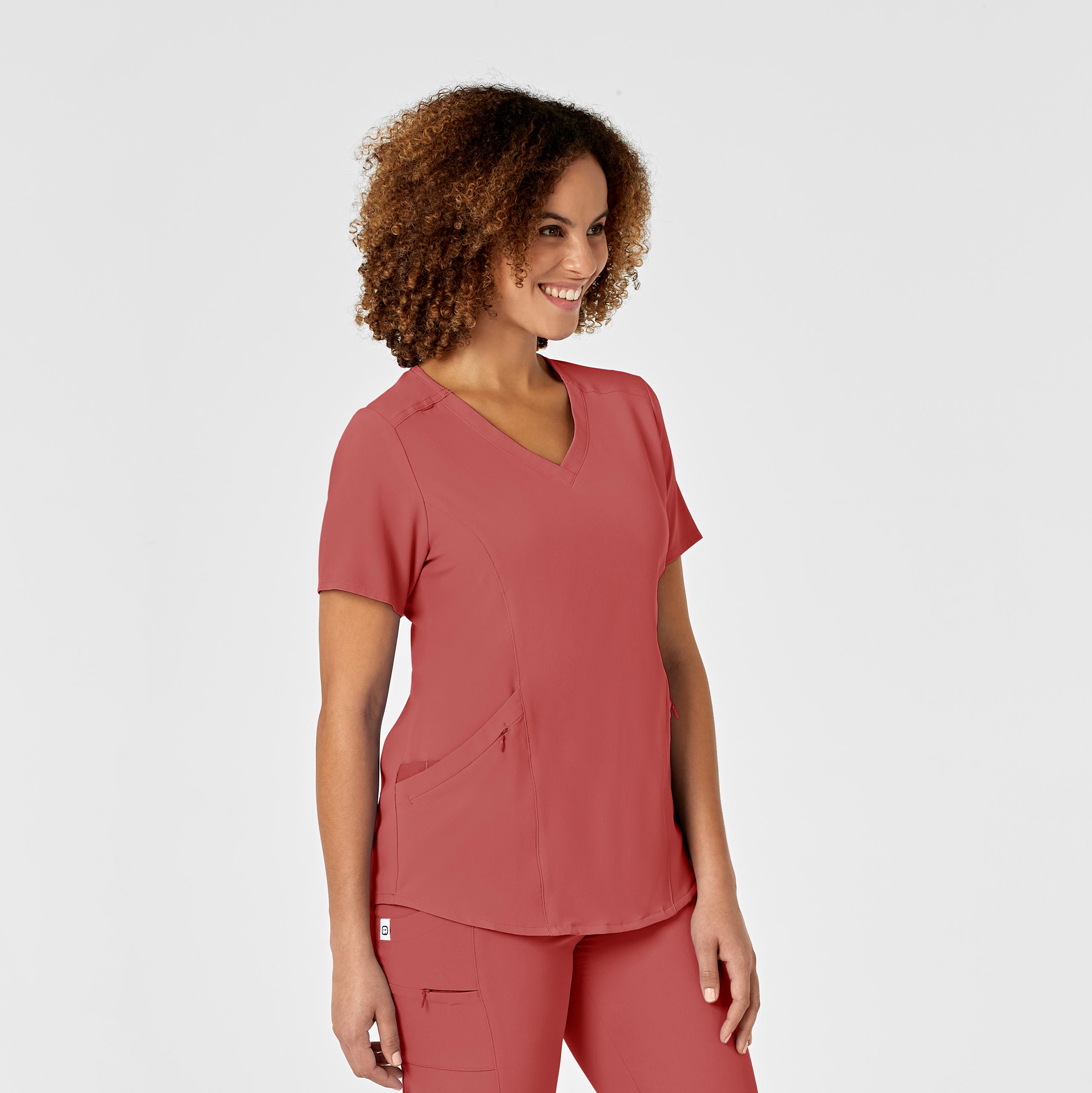 RENEW 6134 V-Neck Scrub Top Mineral Red