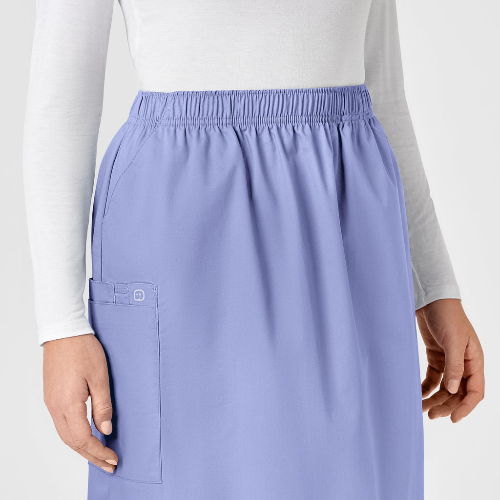 WonderWORK 701 Pull On Cargo Skirt Ceil Blue