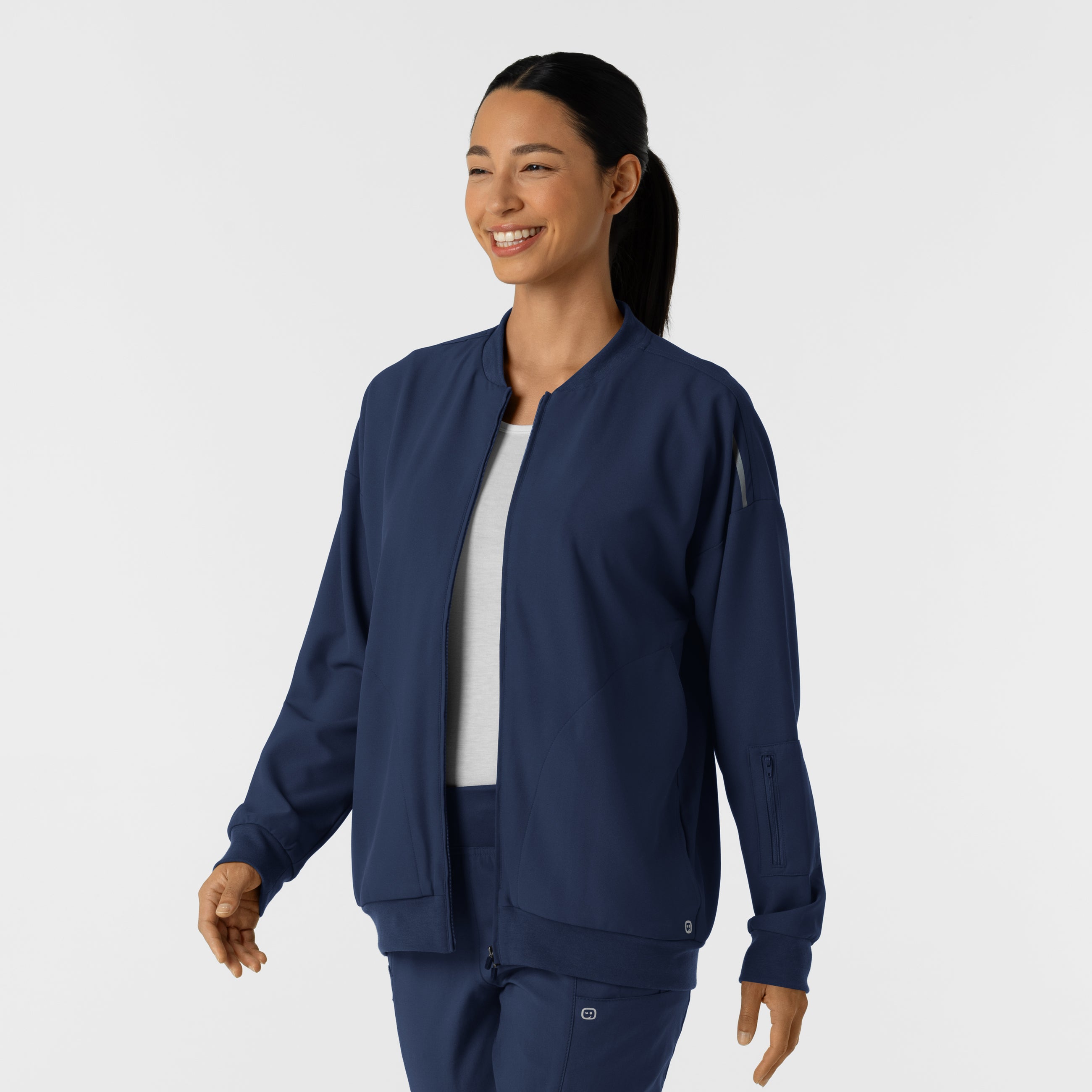 Layers 8066 Bomber Scrub Jacket Navy
