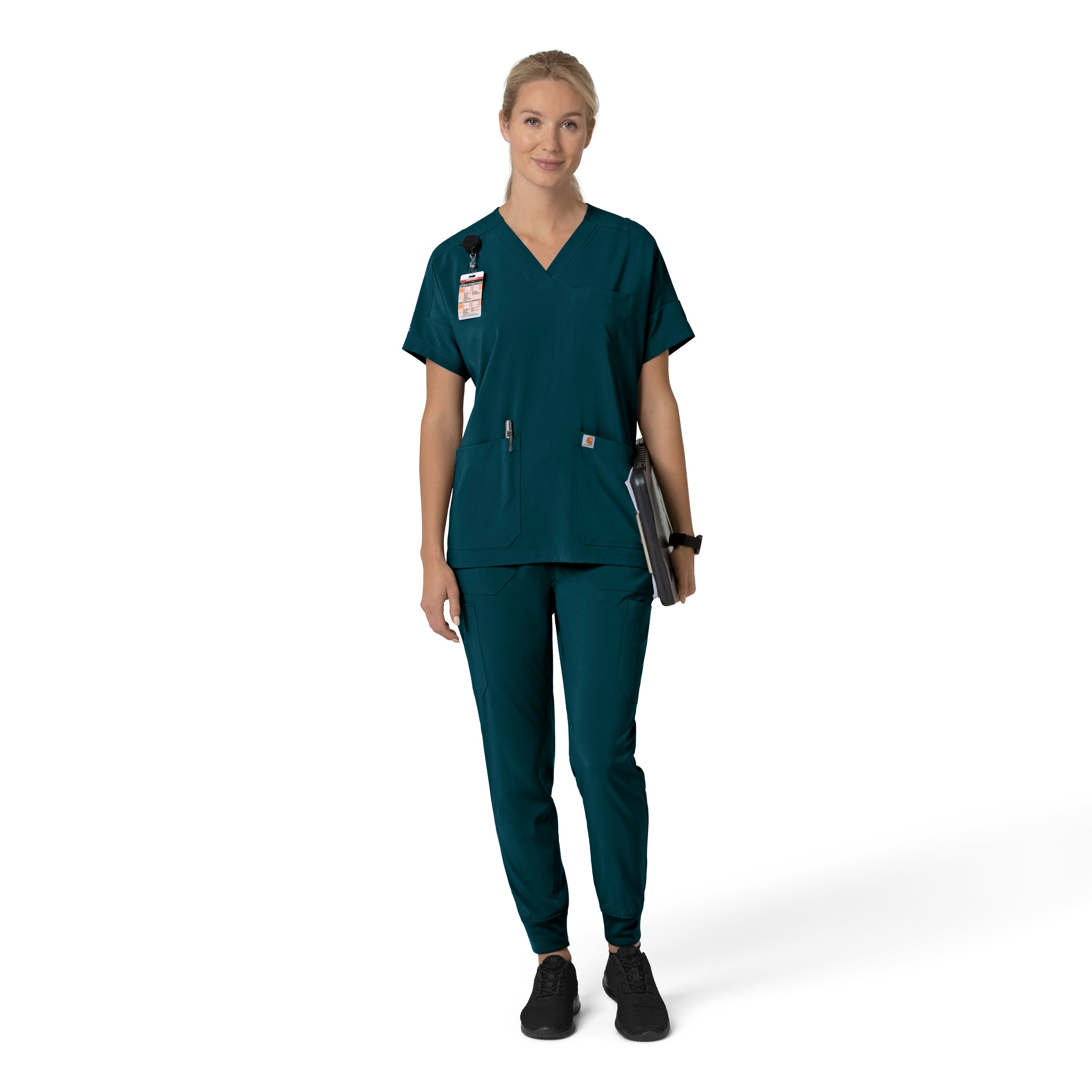 Force Cross-Flex C13110 Oversized V-Neck Scrub Top Caribbean