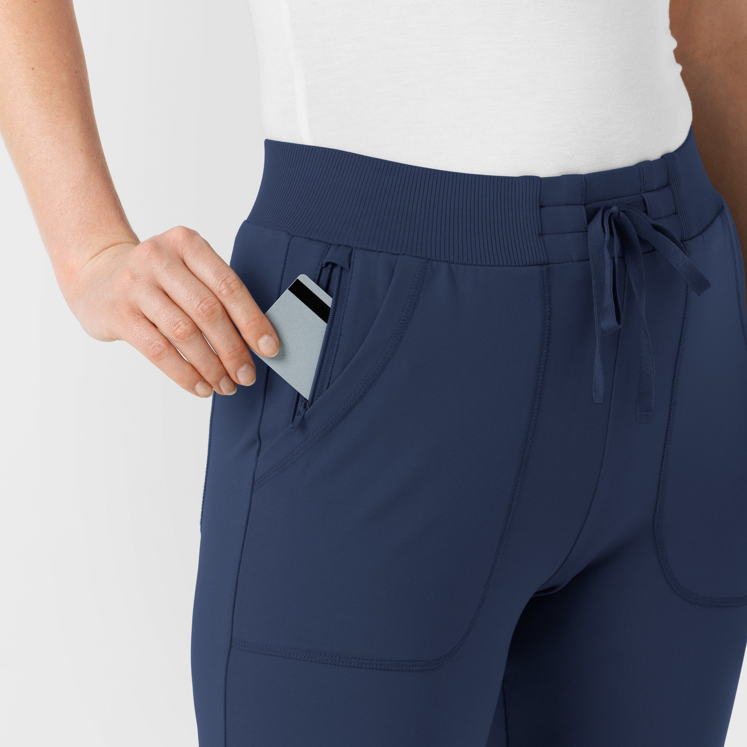 RENEW 5259 Knit Track Scrub Pants Navy
