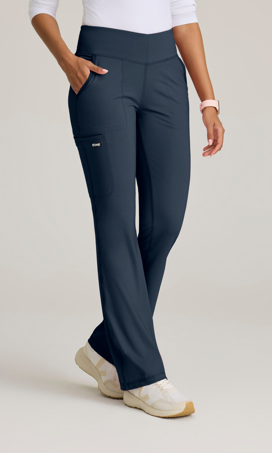 Grey's Anatomy Knits GRSP684 Swift Knit Scrub Pants Steel