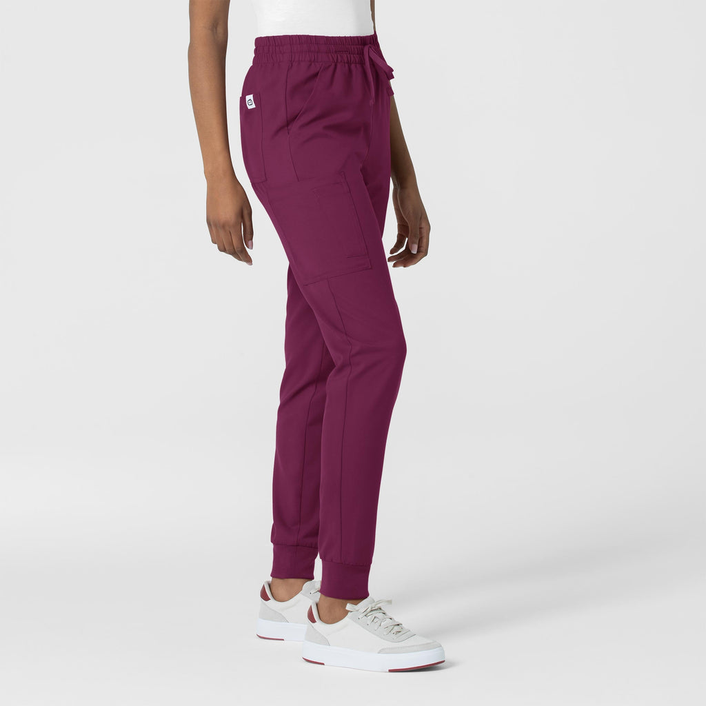 Thrive 5122 Cargo Jogger Scrub Pants Wine