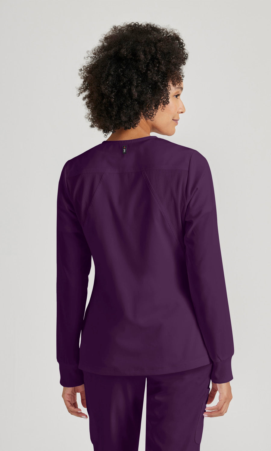 Grey's Anatomy Stretch GRSW873 Gianna Warmup Eggplant