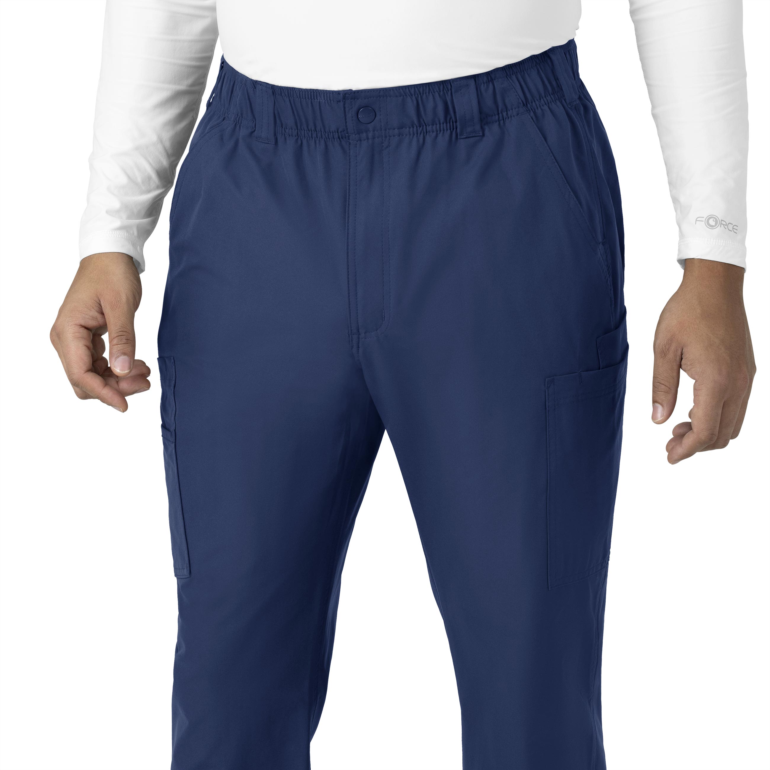 Force Essentials C56113 Men's Straight Leg Cargo Scrub Pants Navy