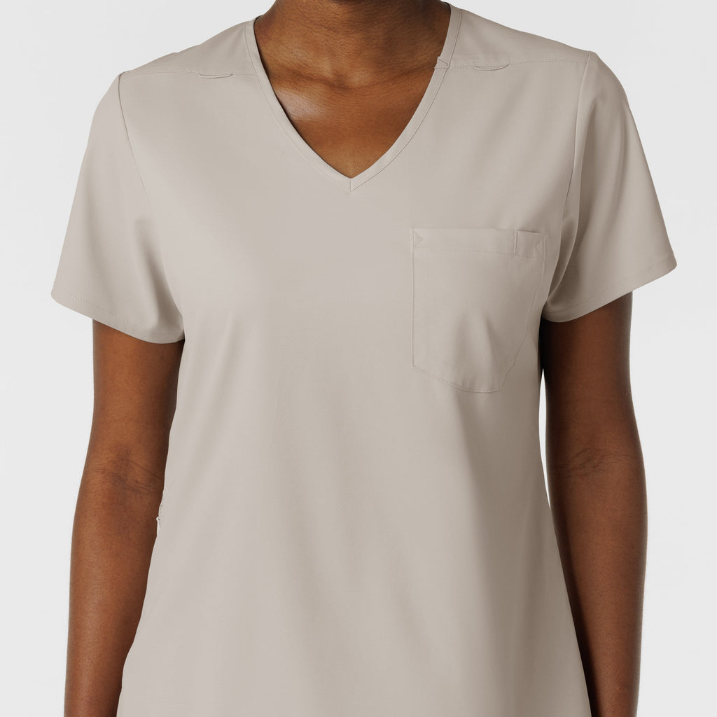 Boundless 6151 Tuck-In Scrub Top Cloud