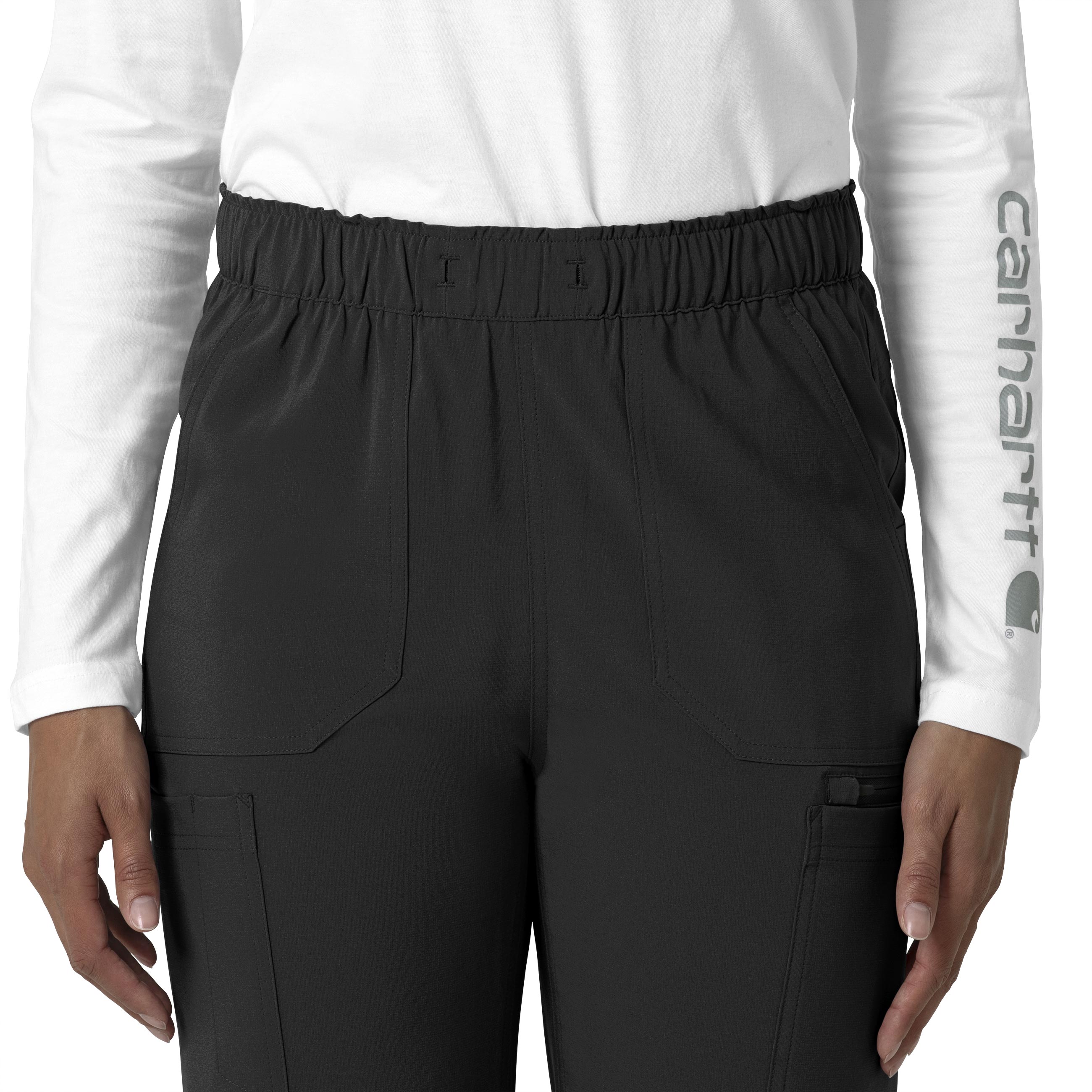 Force Cross-Flex C53210 Straight Leg Cargo Scrub Pants Black