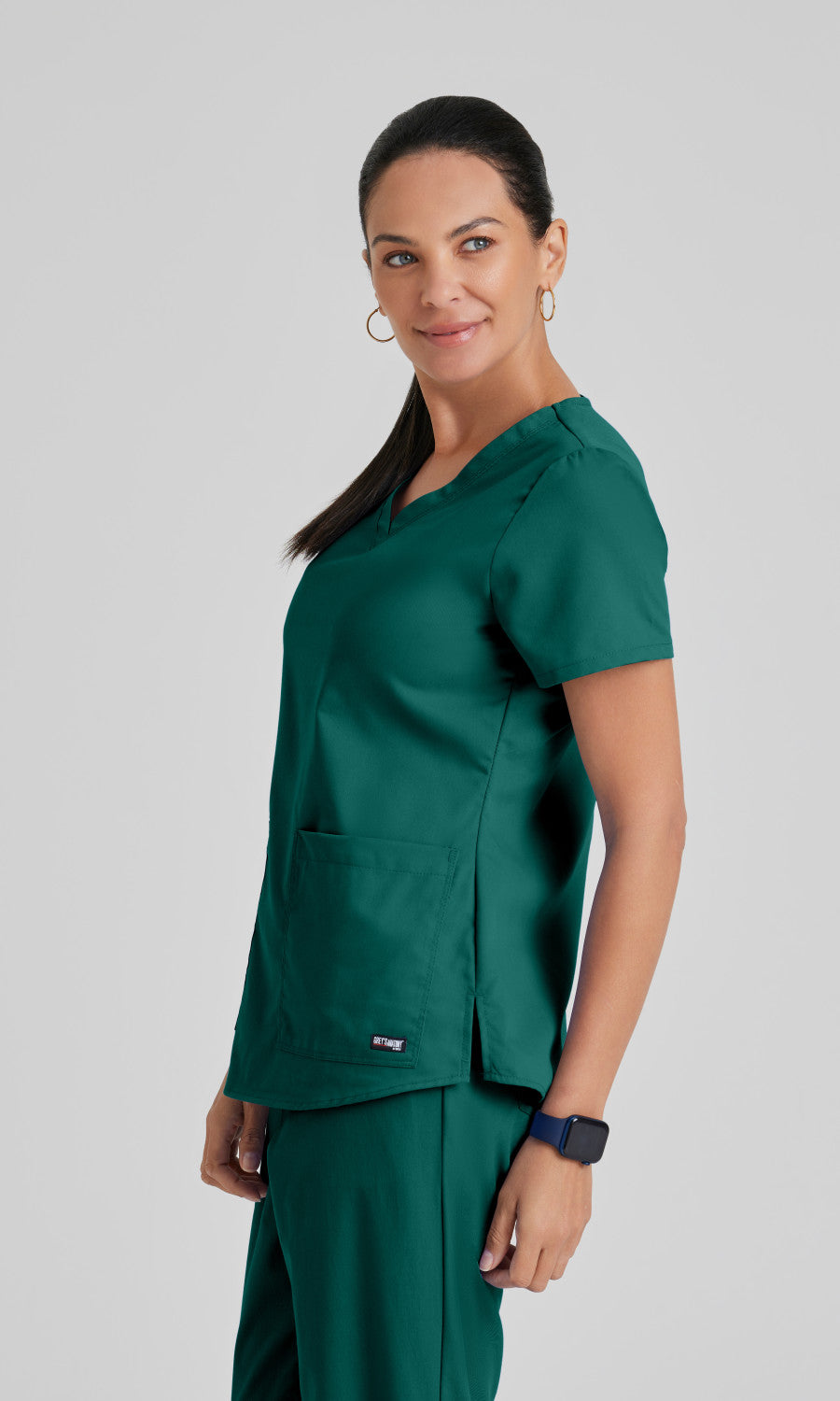 Grey's Anatomy 71166 Aubrey Scrub Top Hunter Green