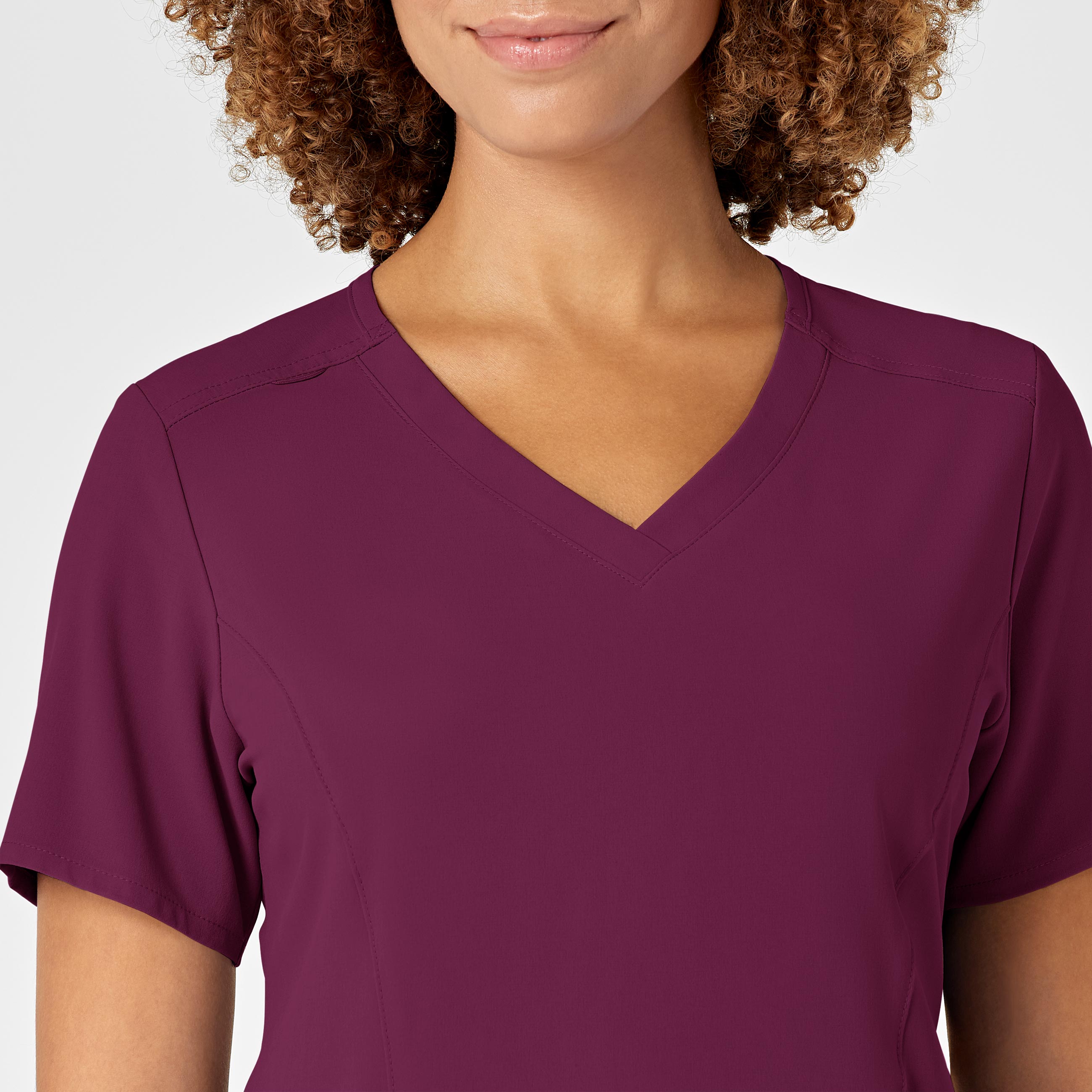 RENEW 6134 V-Neck Scrub Top Wine