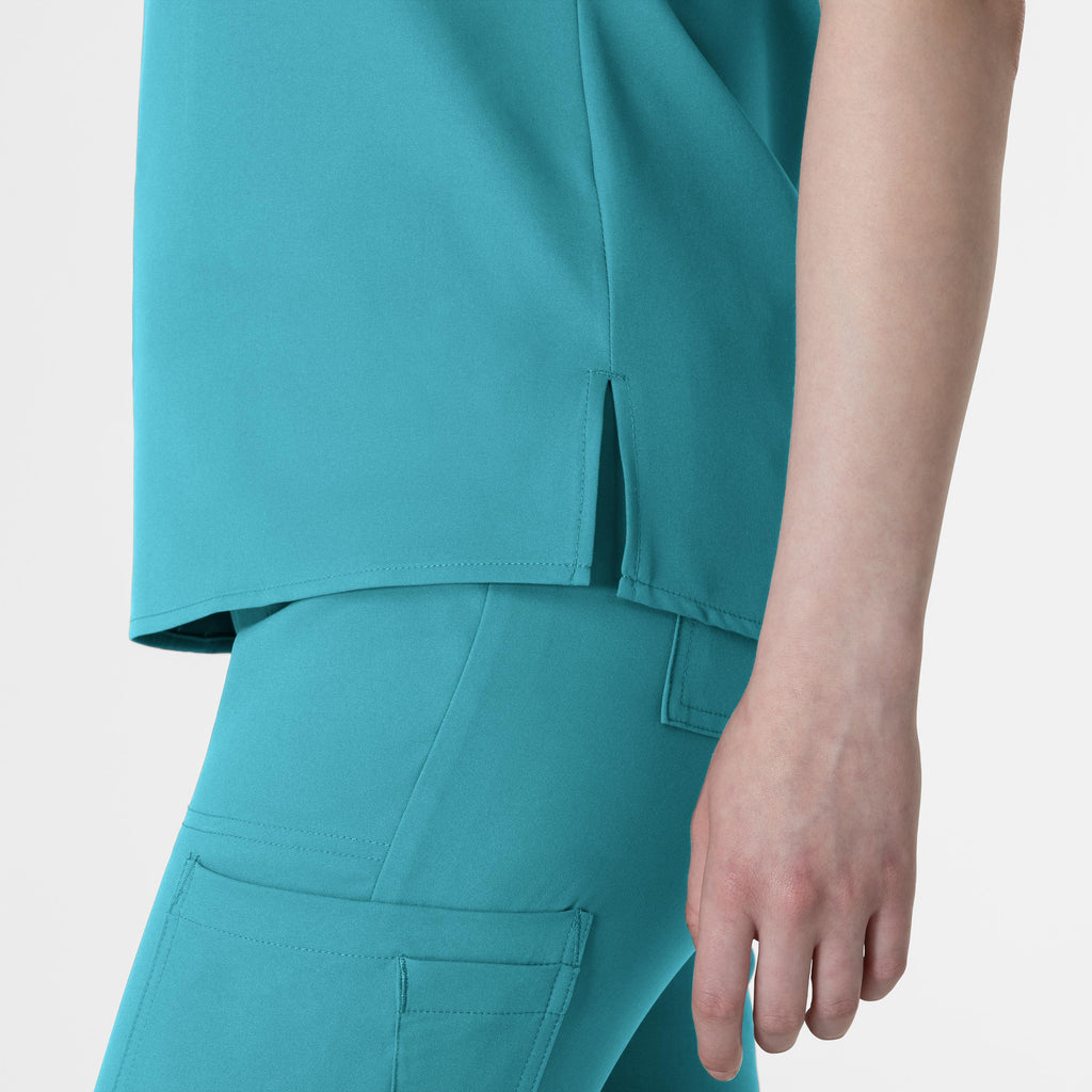 Thrive 6222 V-Neck Tuck-In Scrub Top Teal Blue