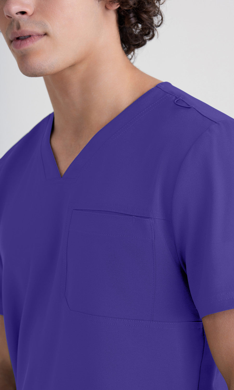 Grey's Anatomy Evolve GSST179 Journey Scrub Top New Grape