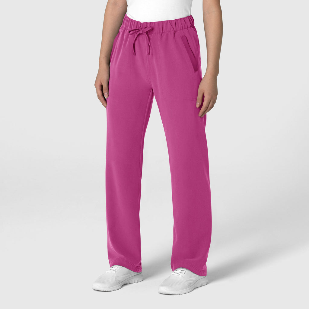 Nova 5232 Stovepipe High-Low Hem Scrub Pants Raspberry