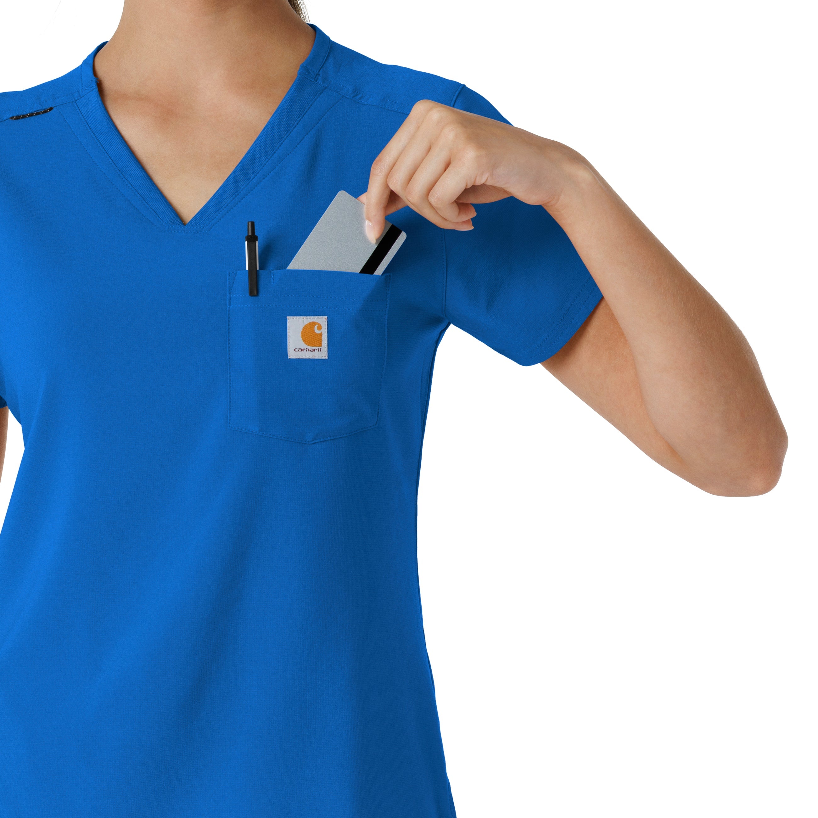 Force Cross-Flex C13410 Tuck-In Scrub Top Royal
