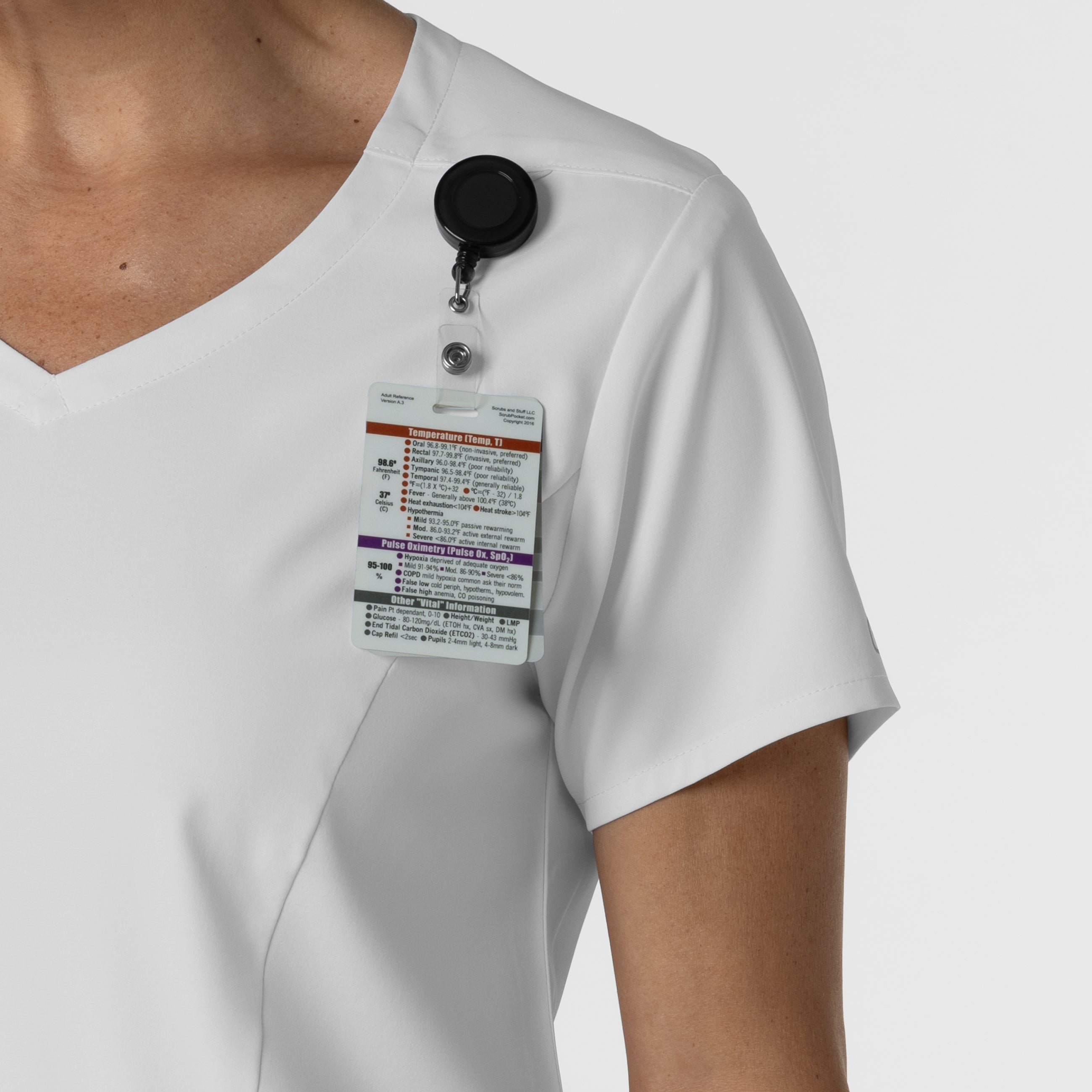 Boundless 6251 2-Pocket V-Neck Scrub Top White