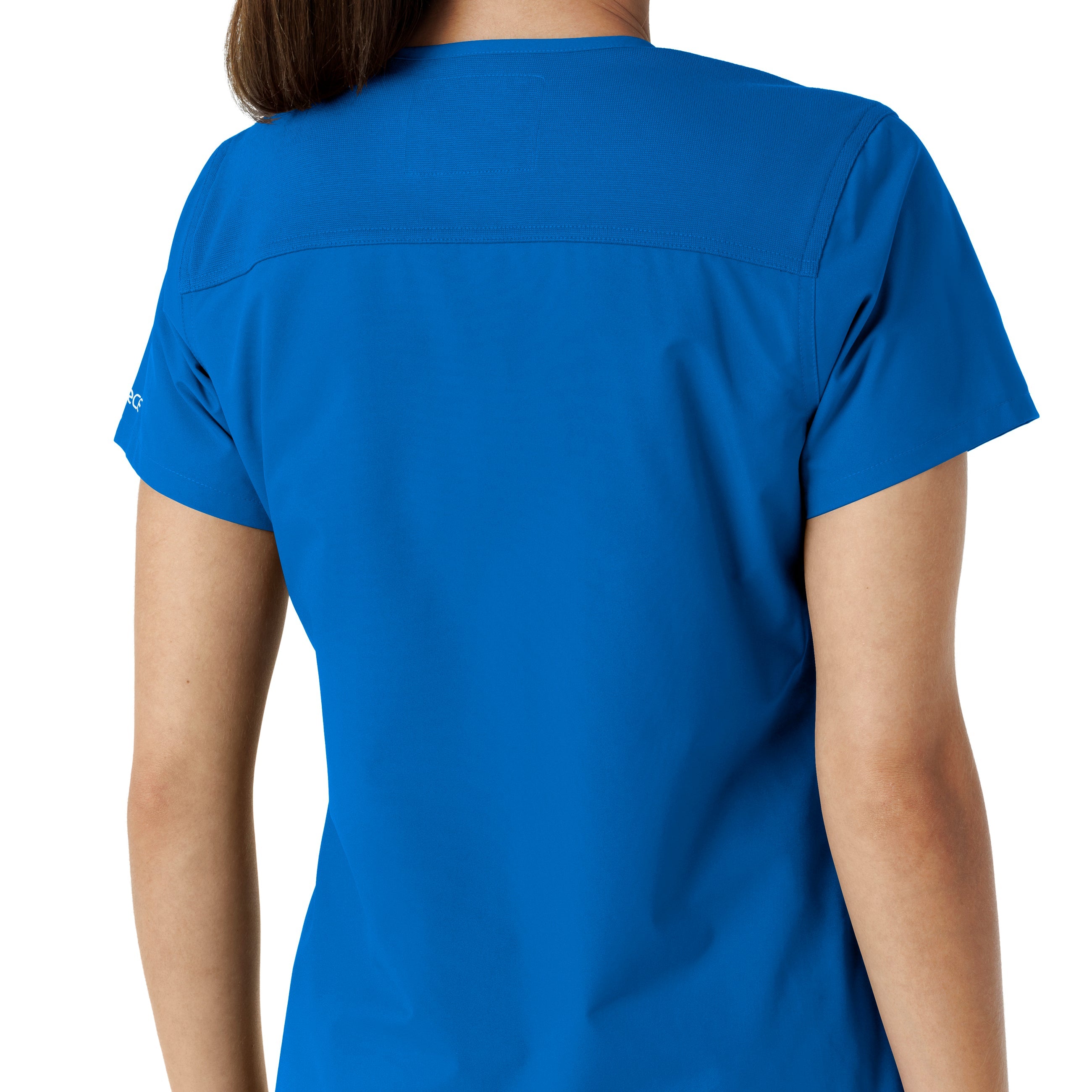 Force Essentials C12313 V-Neck Knit Panel Scrub Top Royal