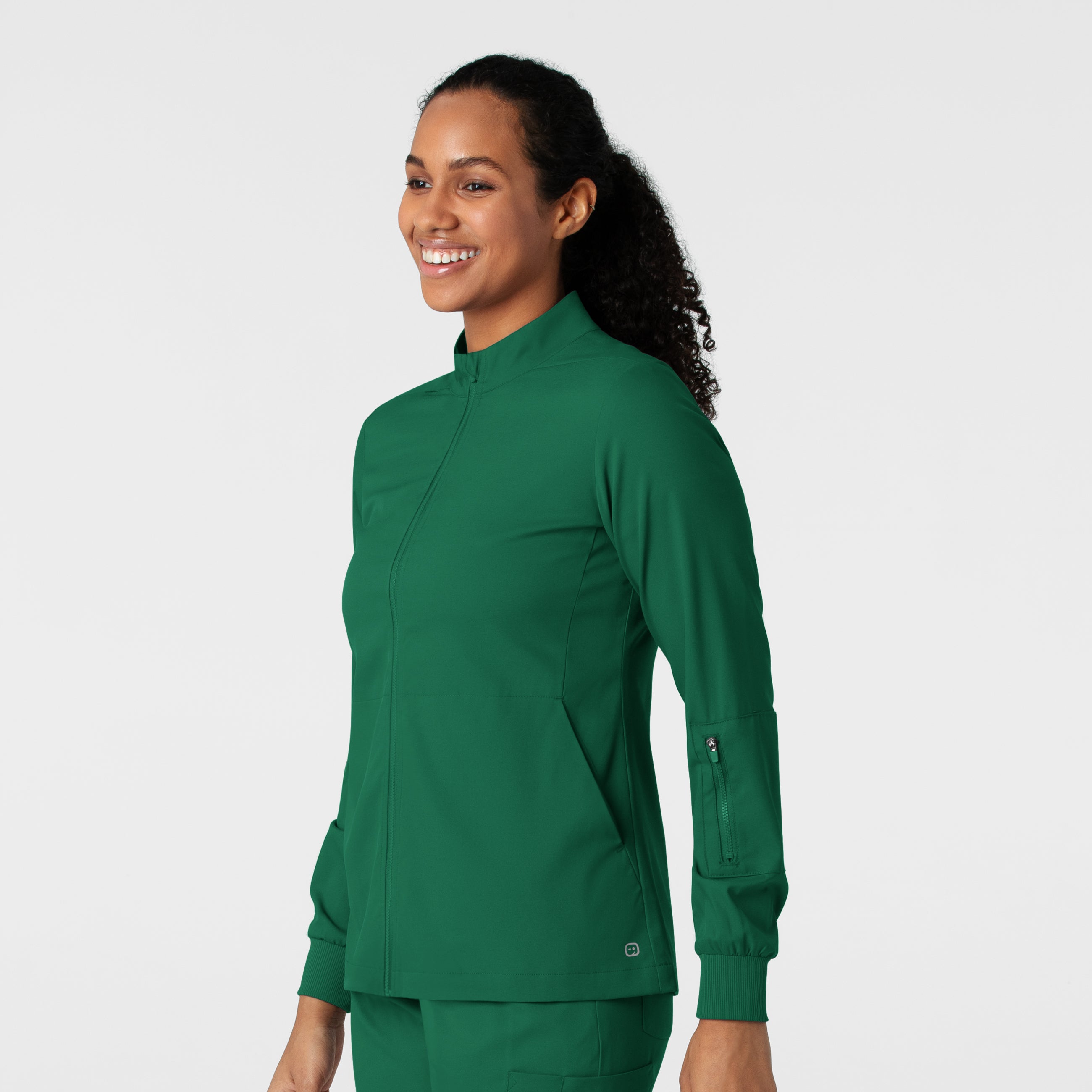Boundless 8151 Warm Up Scrub Jacket Hunter