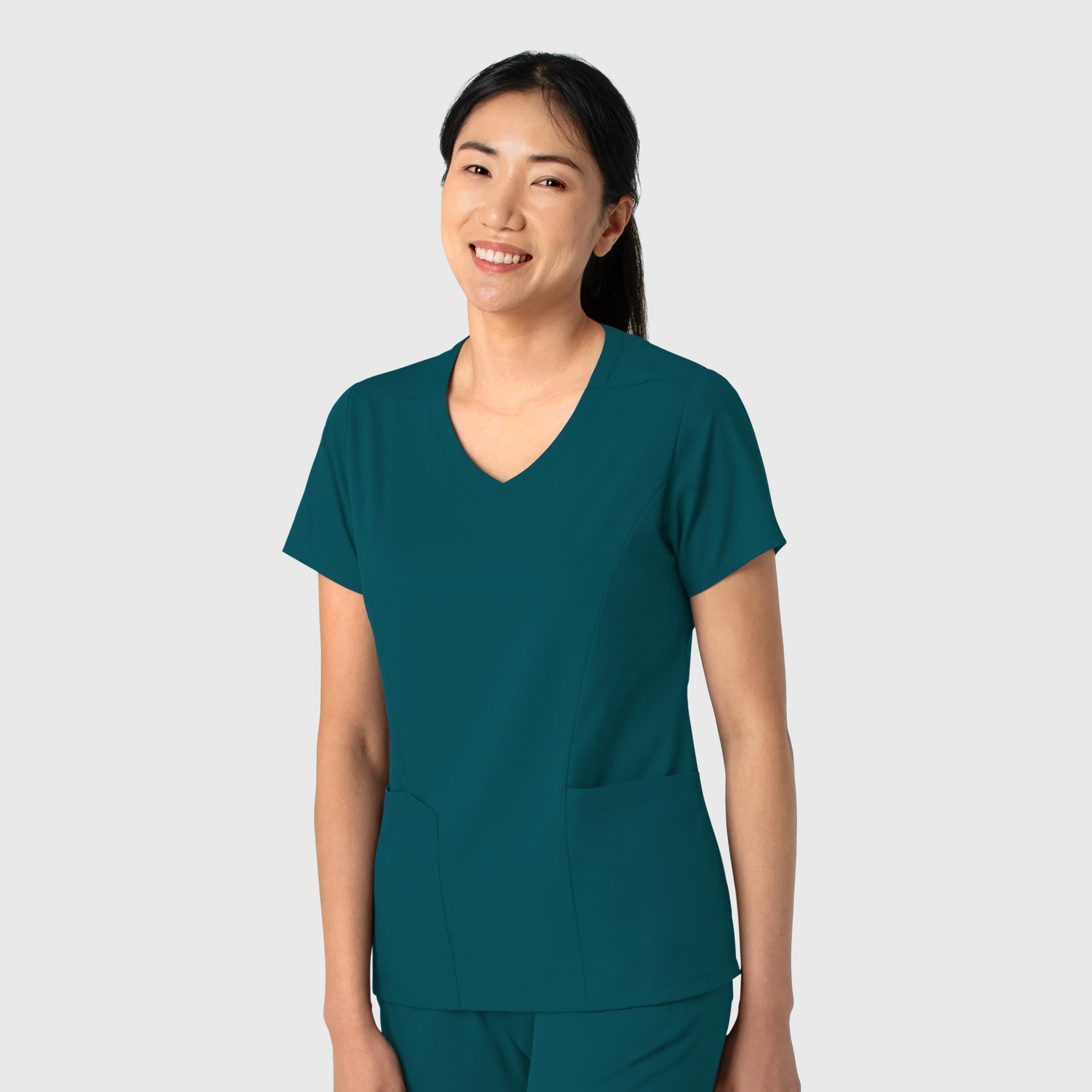 Boundless 6251 2-Pocket V-Neck Scrub Top Caribbean