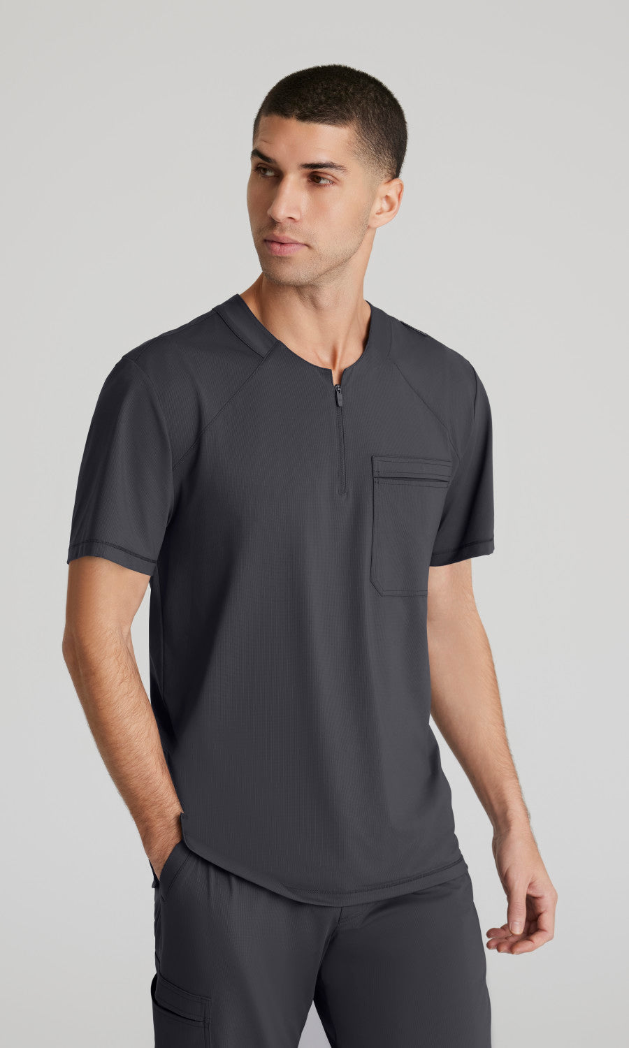 Skechers Slip-Ins Knits SKT229 Flex Knit Scrub Top Pewter